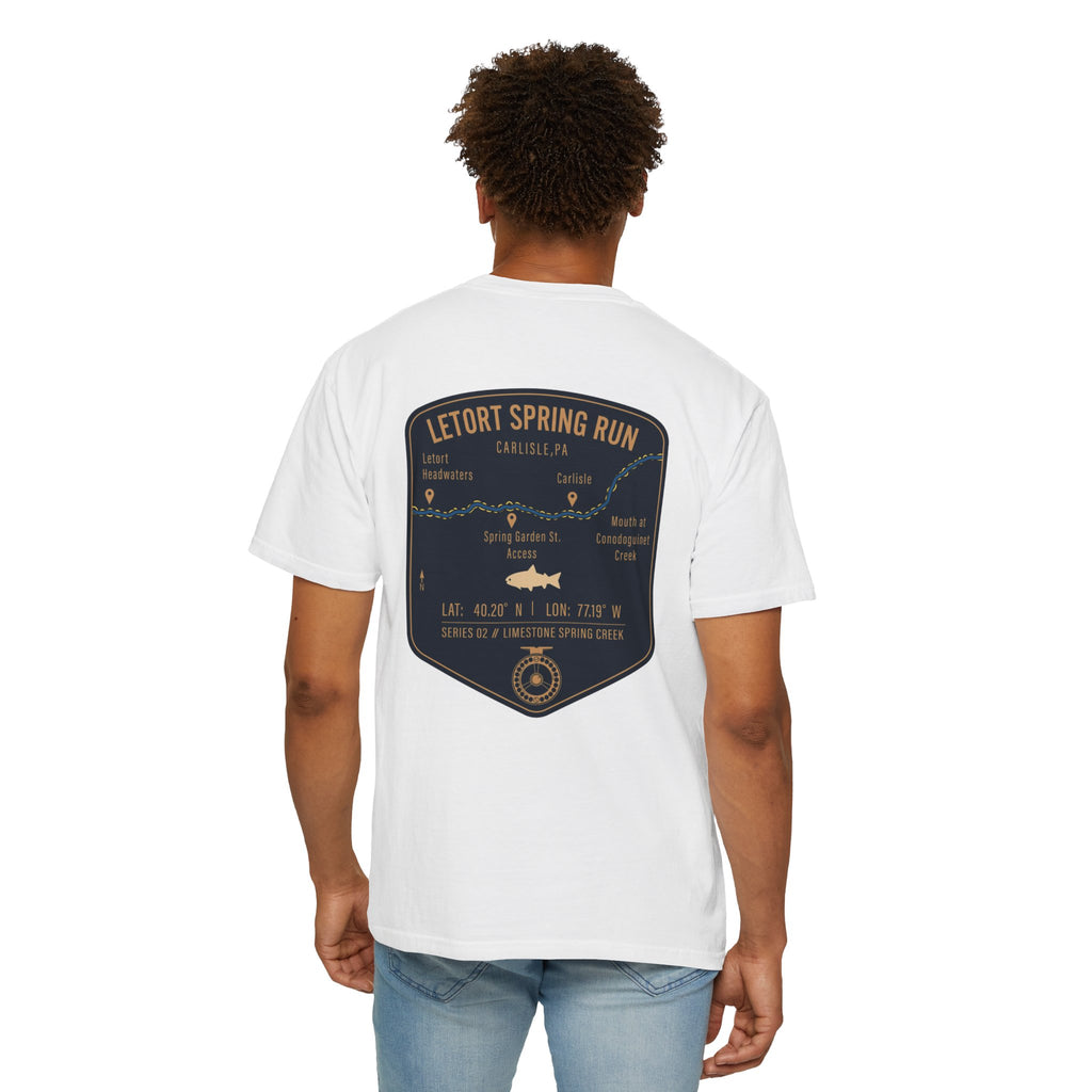 LeTort Spring Run Fly Fishing T-Shirt - Carlisle PA Trout Fishing Tee - Vintage Limestone Creek Angler Graphic Shirt