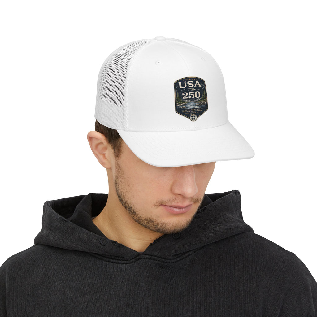 USA 250 River Heritage Trucker Hat | Dark Badge Richardson 112