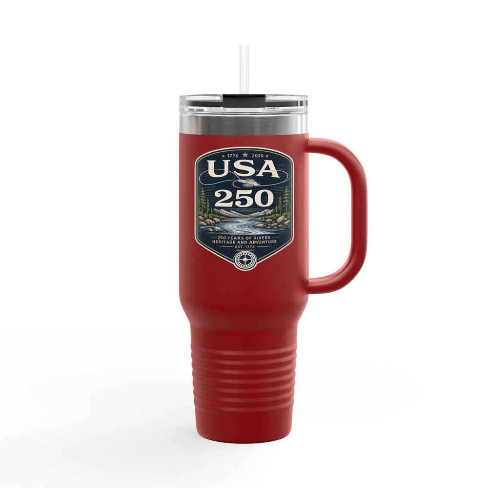 USA 250 River Heritage | Dark Badge Travel Mug | 40oz Insulated Tumbler