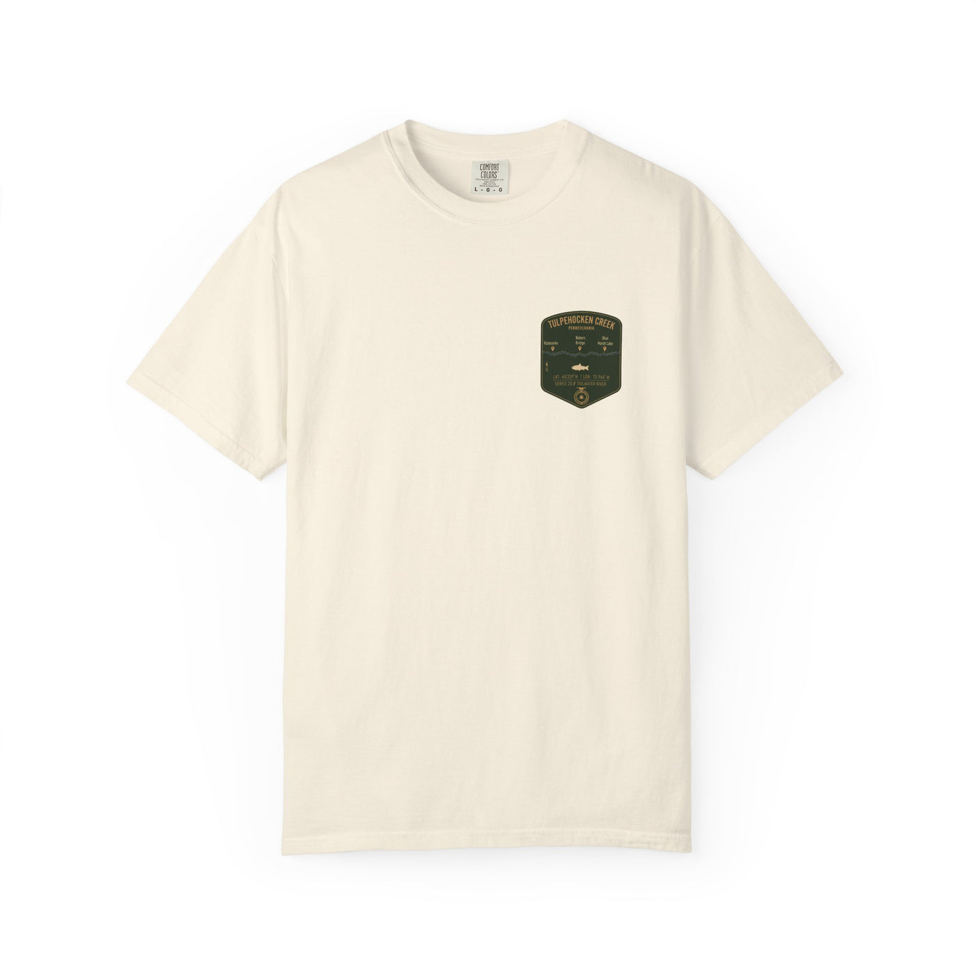 Tulpehocken Creek Fishing Map Pocket-Size Patch — Rugged Cotton Tee