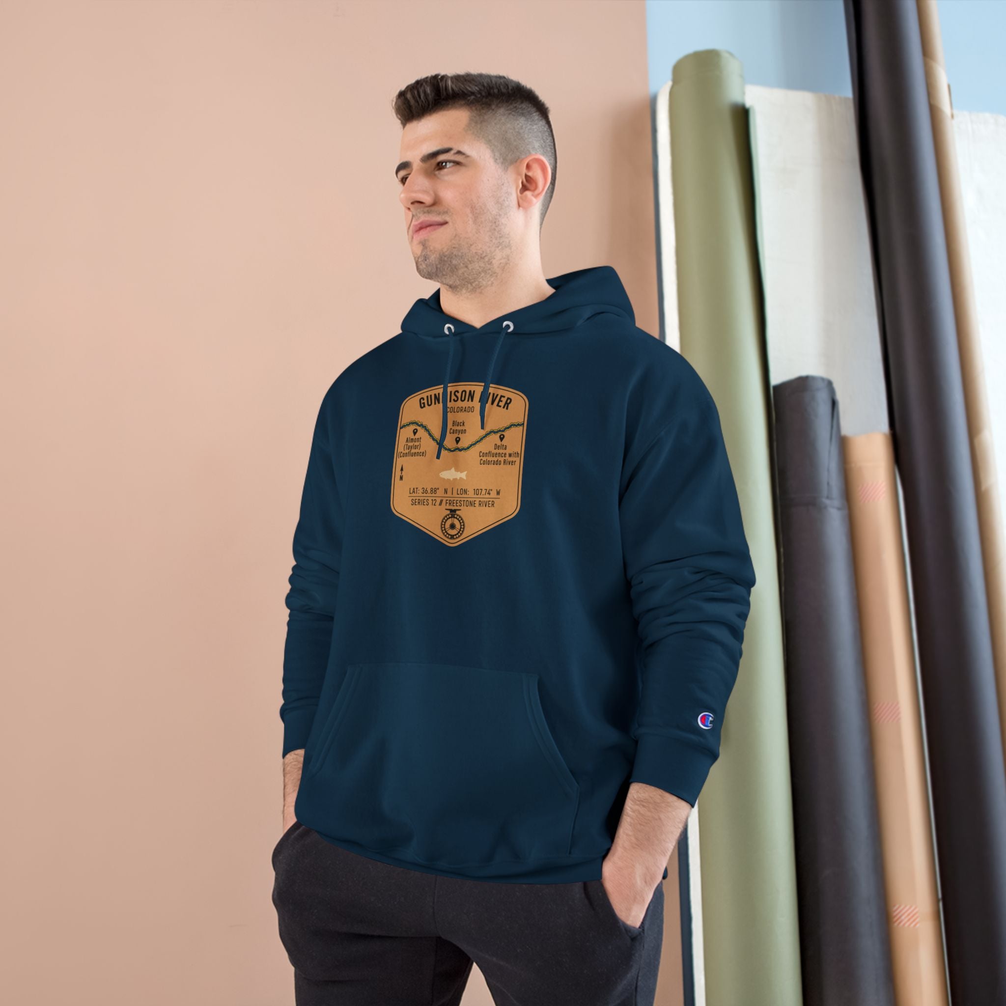 Gunnison River Patch Graphic Hoodie | Outdoor Adventure