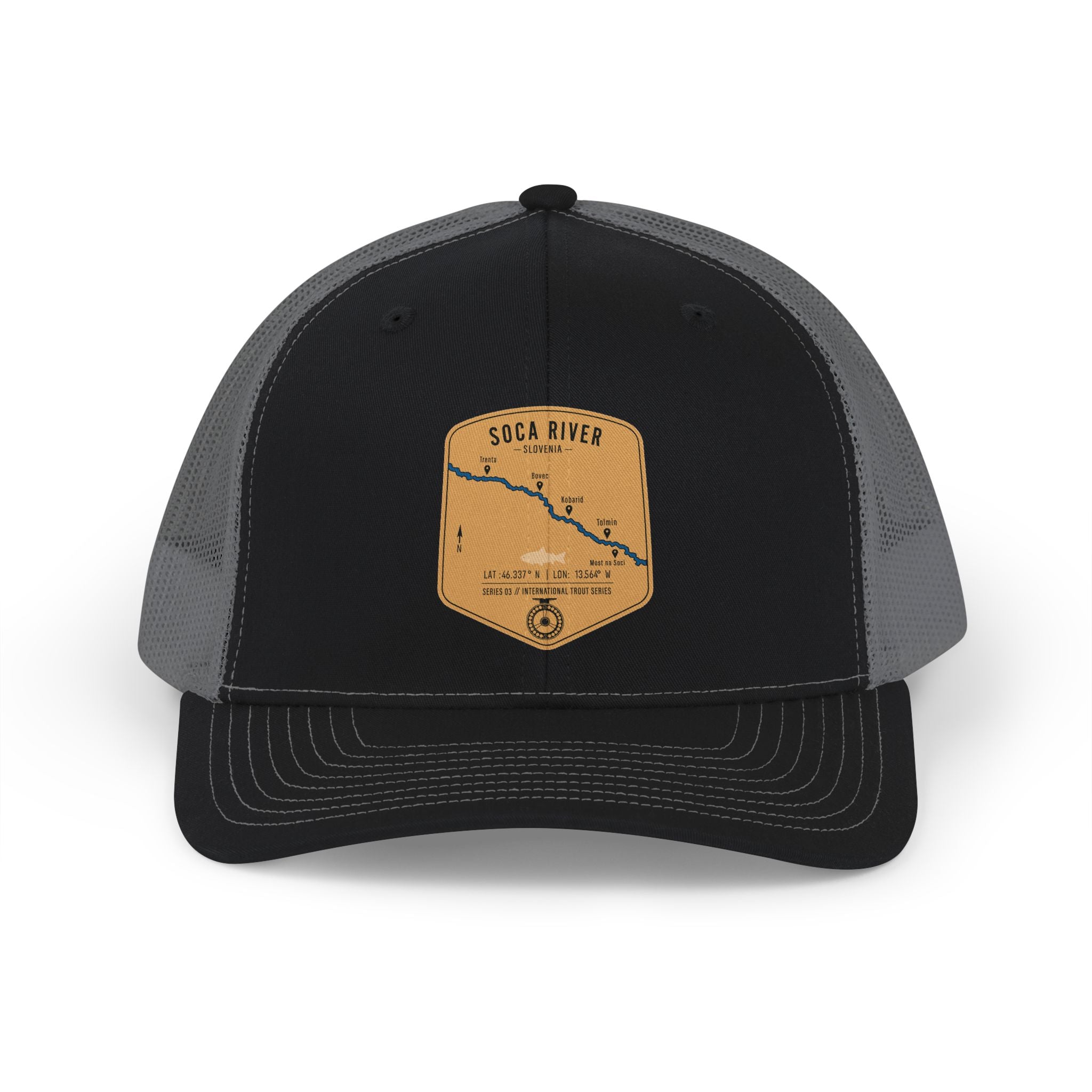 Global Series - Soca River Slovenia Fishing Map Trucker Hat | Richardson 112