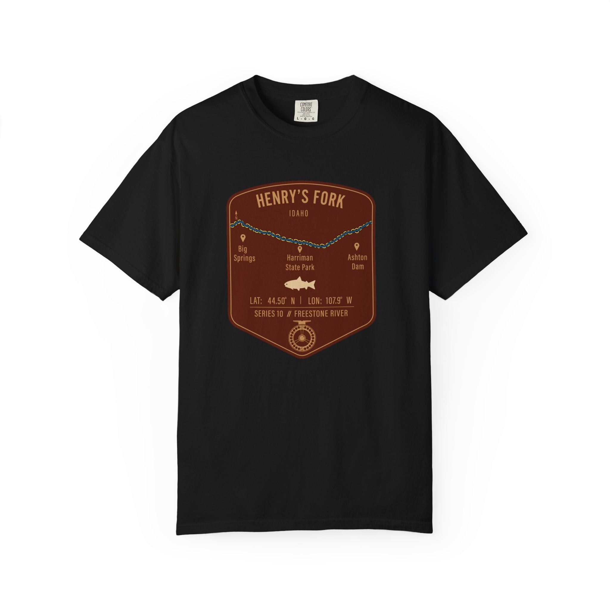 Henry's Fork Fishing Map | Rugged Cotton Trout Tee