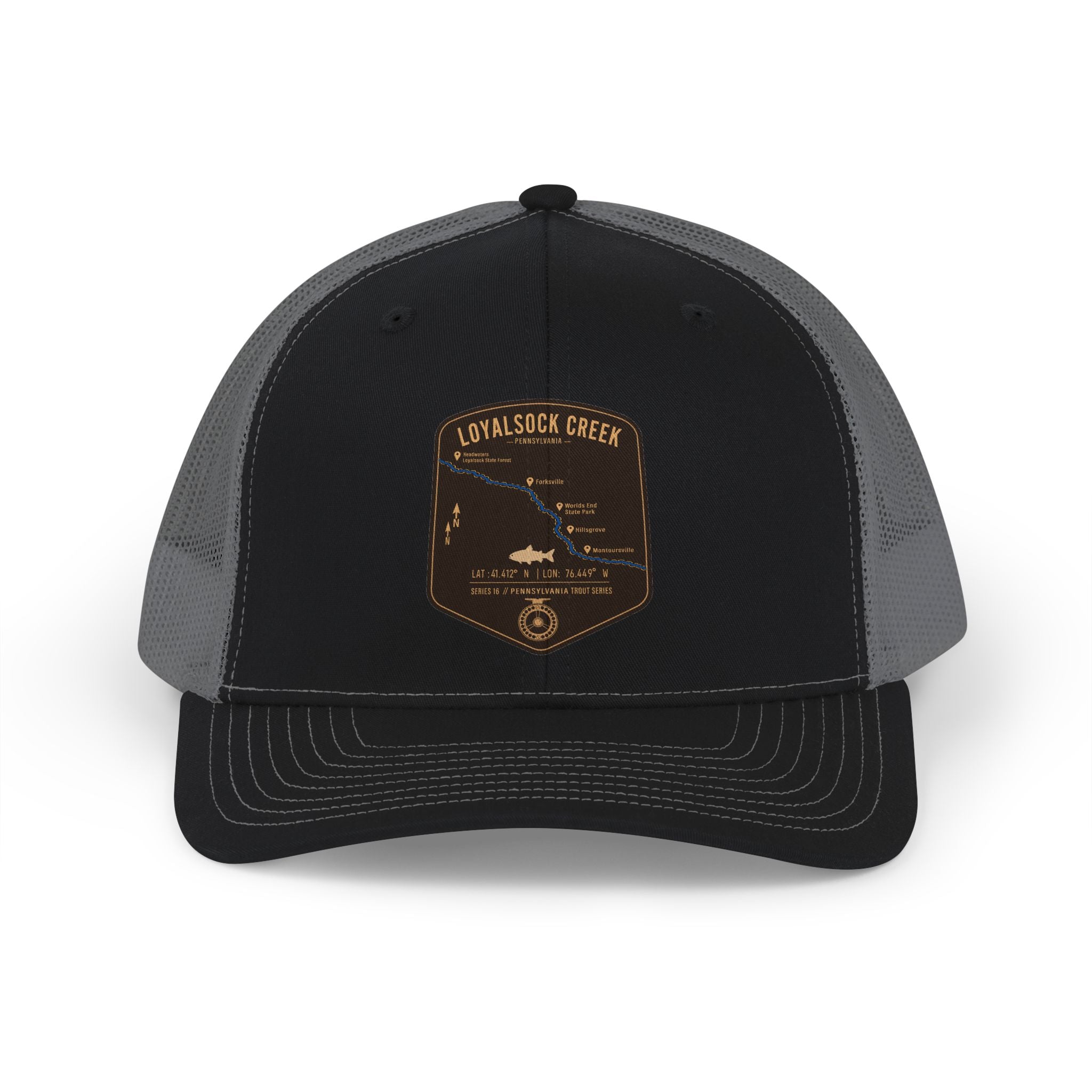 Loyalsock Creek PA Fishing Map Trucker Hat | Richardson 112