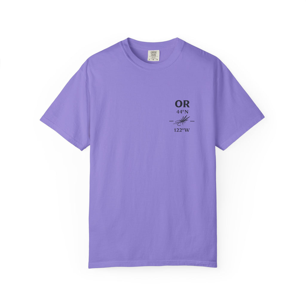Oregon - State Fly Fishing Badge — Rugged Cotton Tee