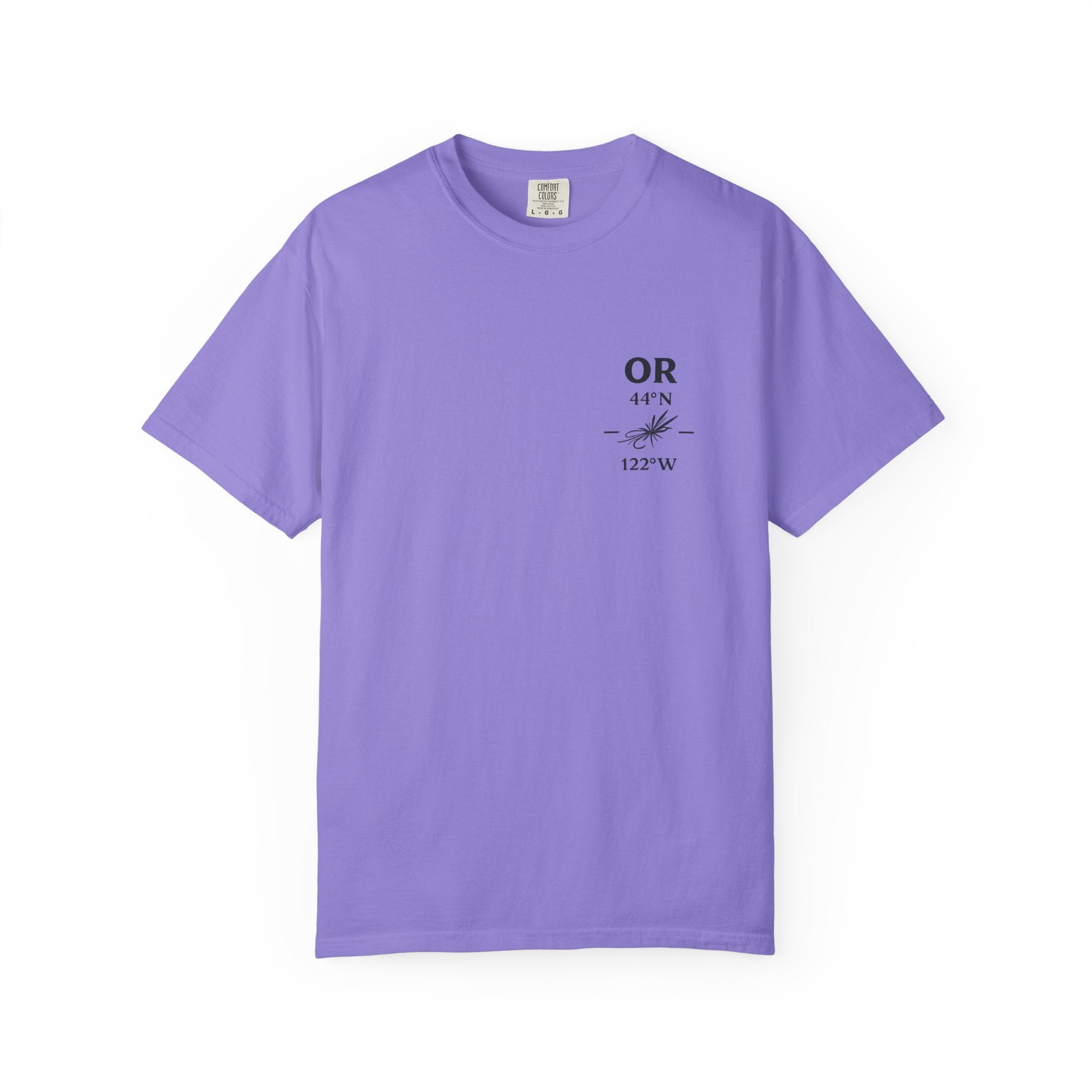 Oregon - State Fly Fishing Badge — Rugged Cotton Tee