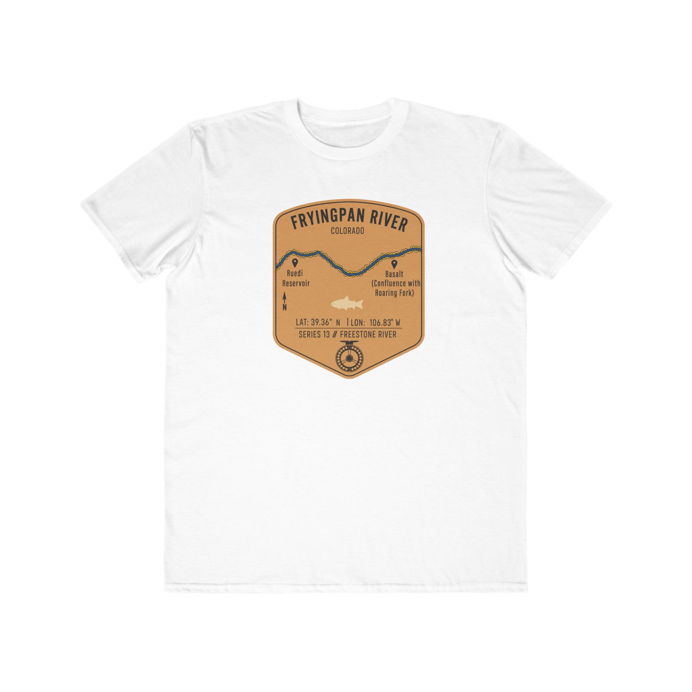 Fryingpan River Fishing Map | Lightweight Cotton Trout Tee