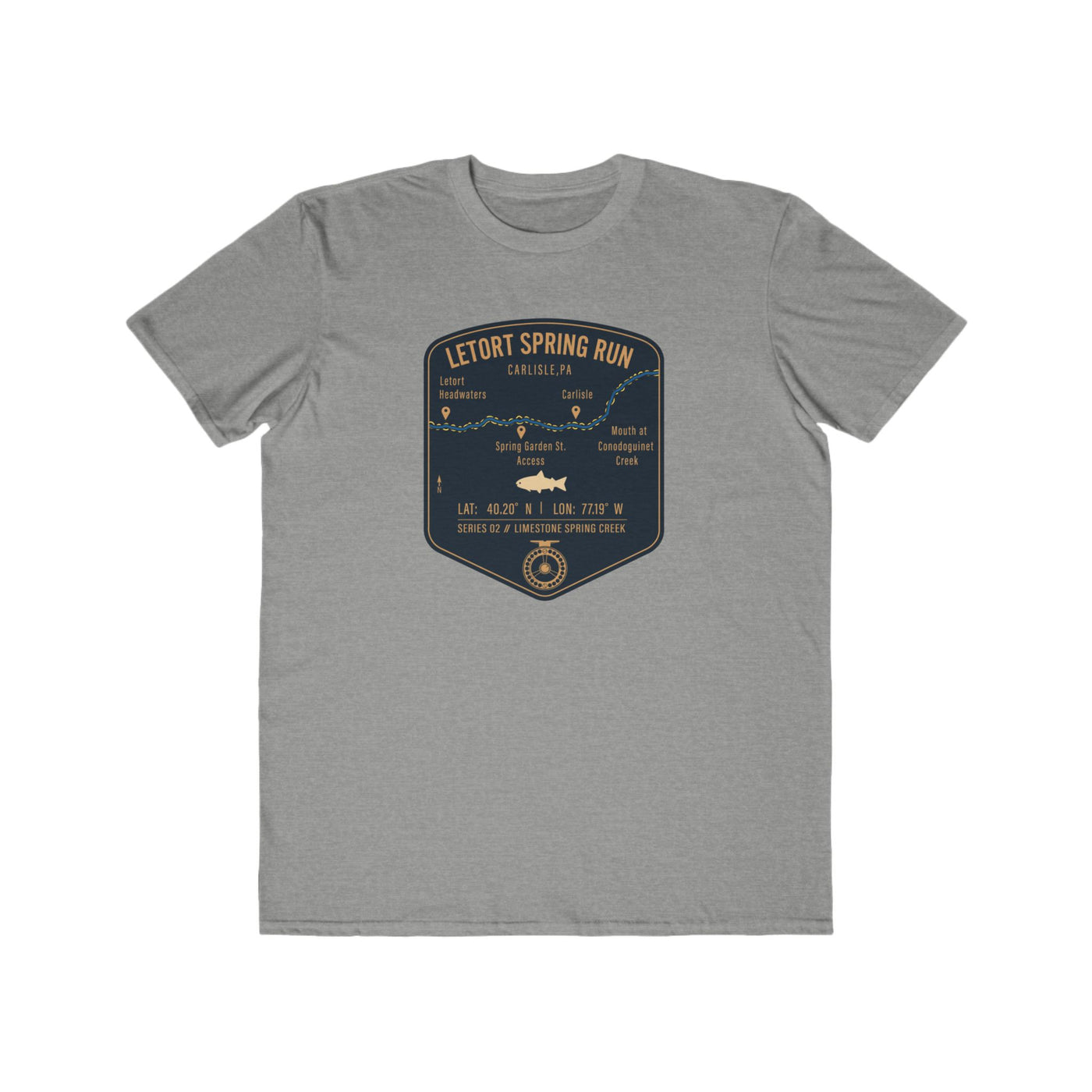 LeTort Spring Run Fishing Map | Lightweight Cotton Trout Tee