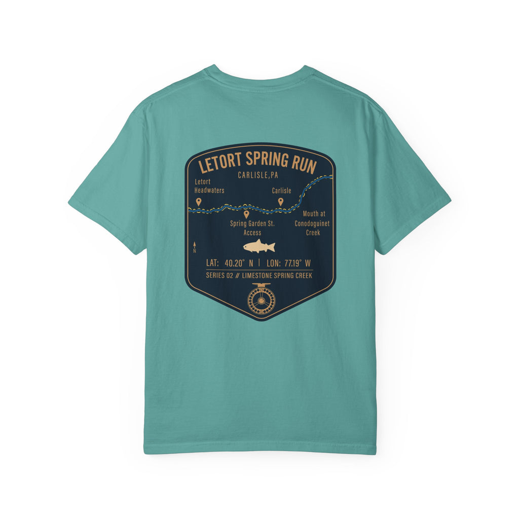 LeTort Spring Run Fly Fishing T-Shirt - Carlisle PA Trout Fishing Tee - Vintage Limestone Creek Angler Graphic Shirt