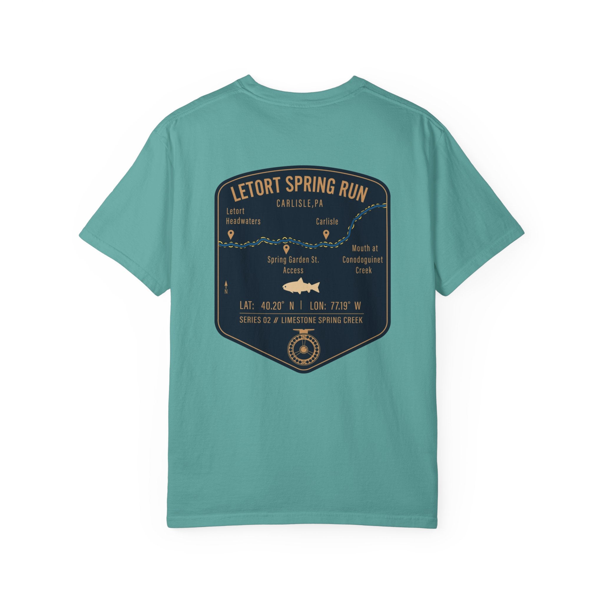 LeTort Spring Run Fly Fishing T-Shirt - Carlisle PA Trout Fishing Tee - Vintage Limestone Creek Angler Graphic Shirt