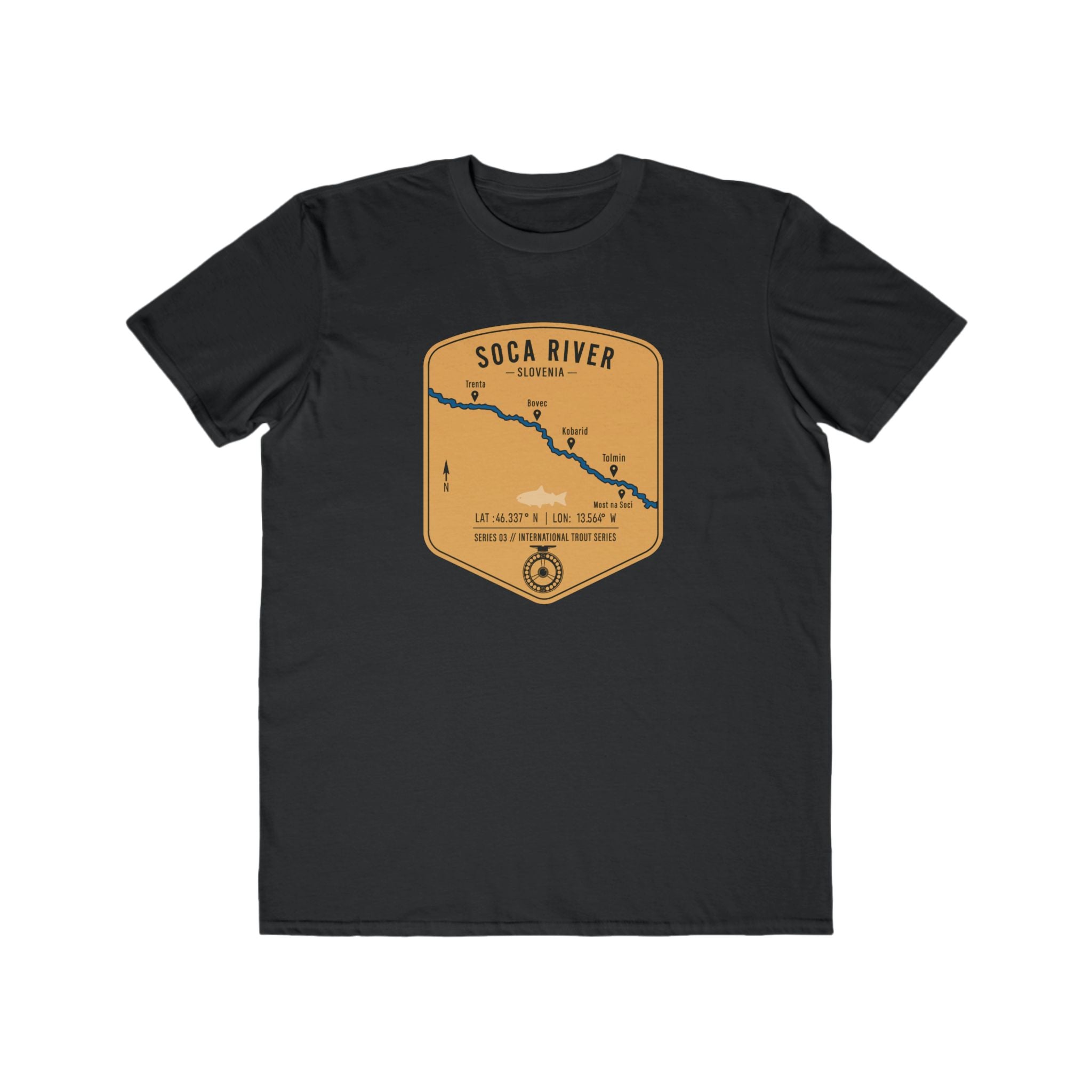 Global Series - Soca River Slovenia Fishing Map | Lightweight Cotton Trout Tee