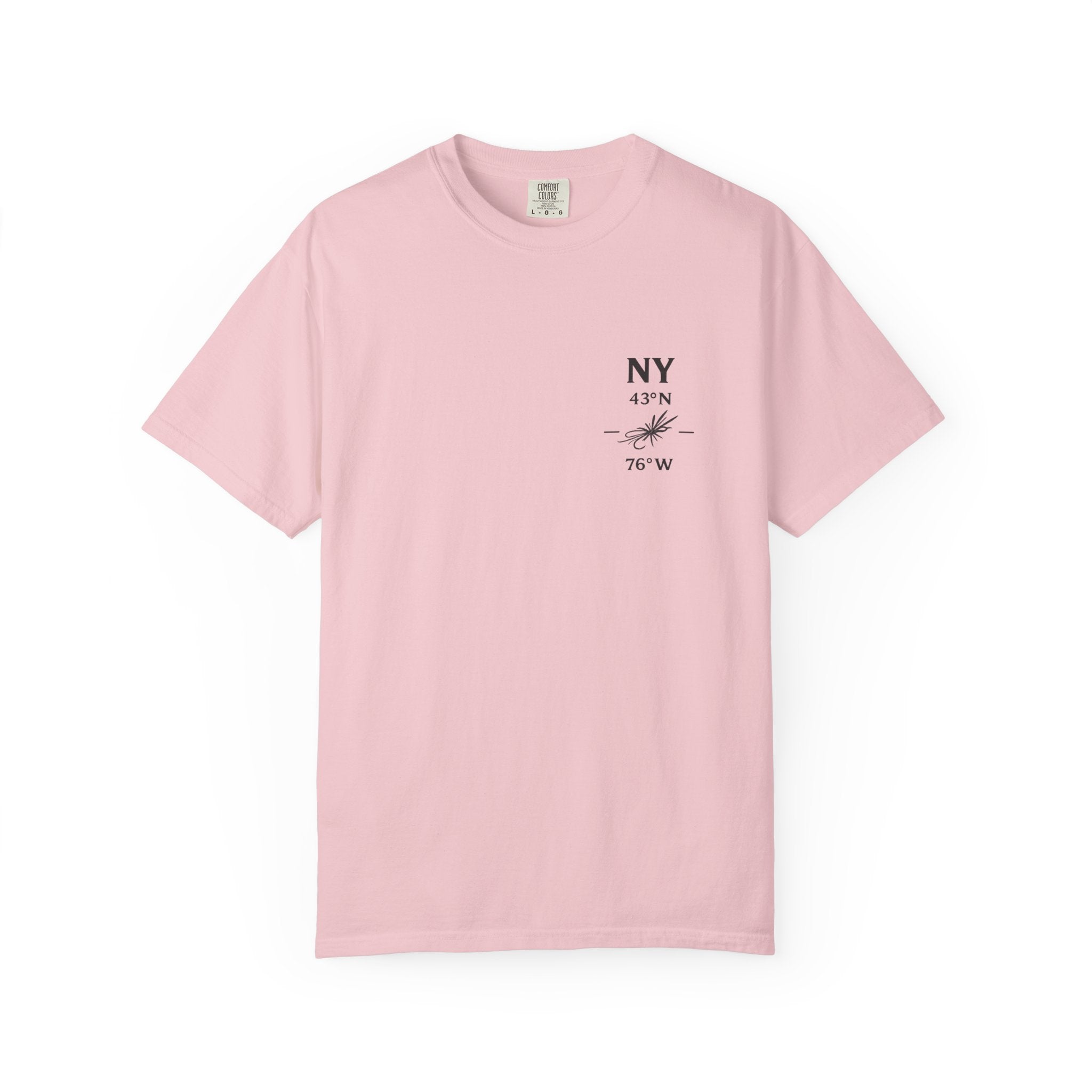 New York - State Fly Fishing Badge — Rugged Cotton Tee