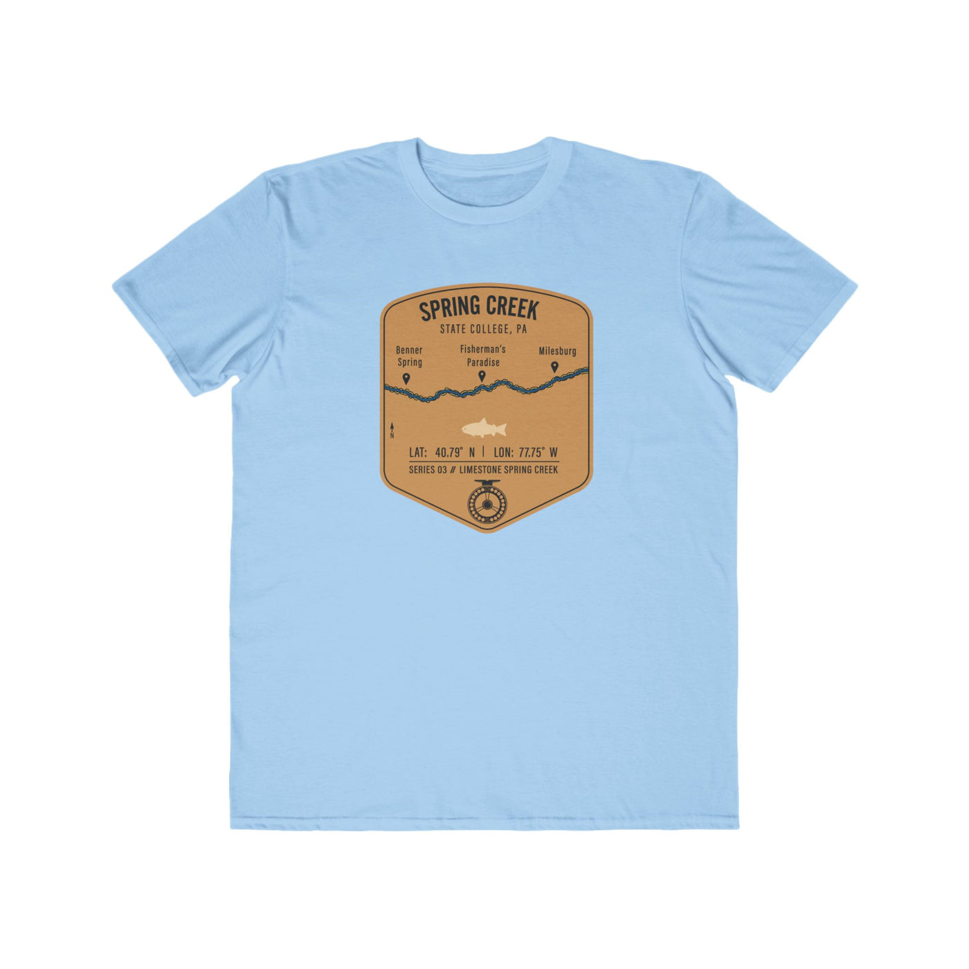 Spring Creek Fishing Map | Lightweight Cotton Trout Tee