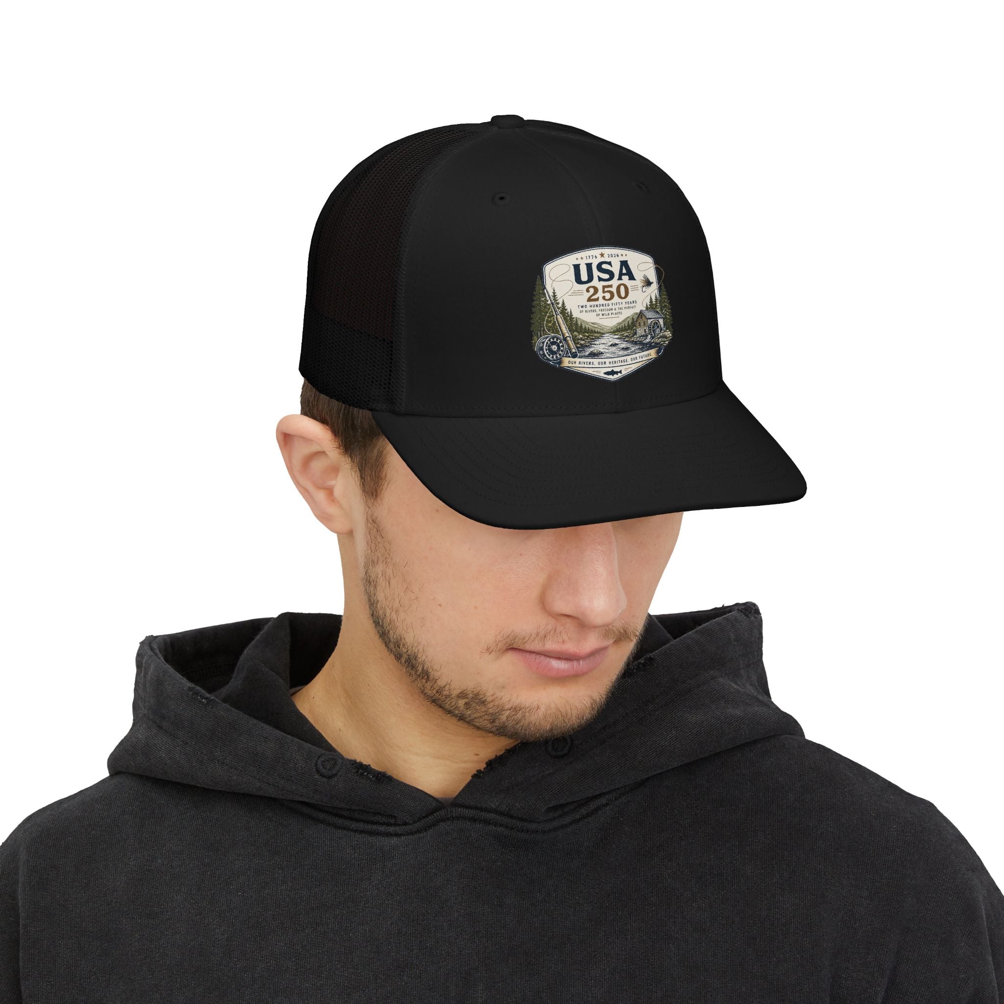 USA 250 River Heritage Trucker Hat | Light Badge | Richardson 112