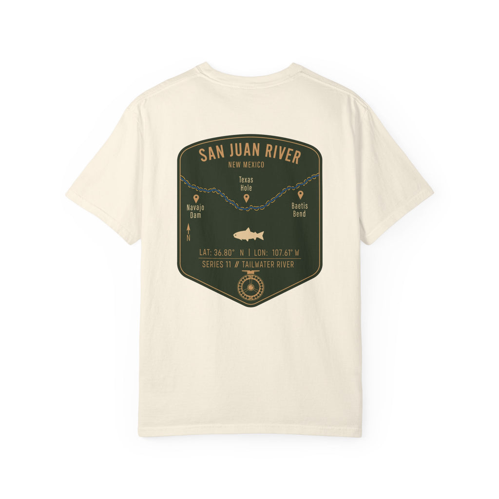 San Juan River New Mexico Fly Fishing T-Shirt - Navajo Dam & Texas Hole Angler Gift - Vintage Tailwater Series Graphic Tee