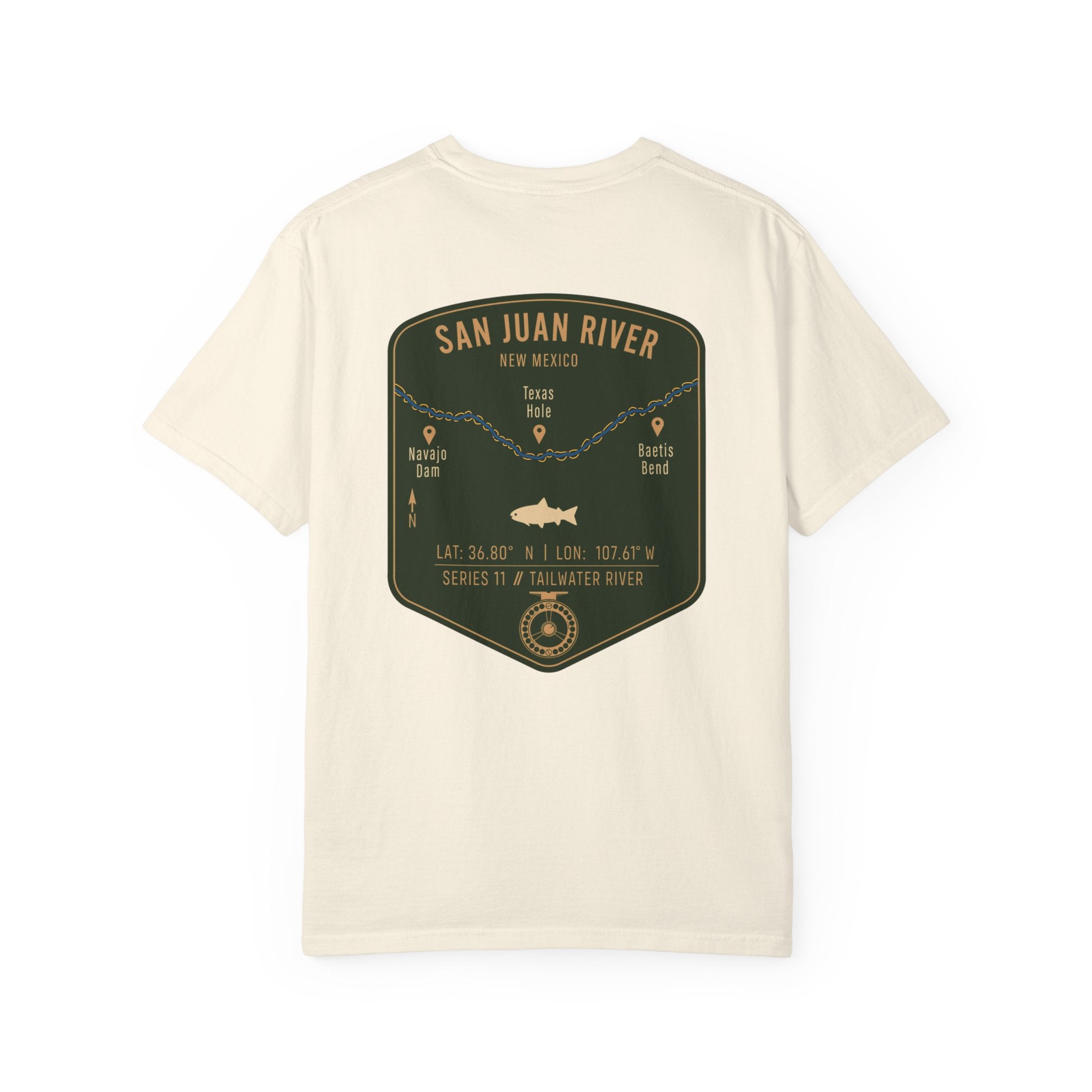 San Juan River New Mexico Fly Fishing T-Shirt - Navajo Dam & Texas Hole Angler Gift - Vintage Tailwater Series Graphic Tee
