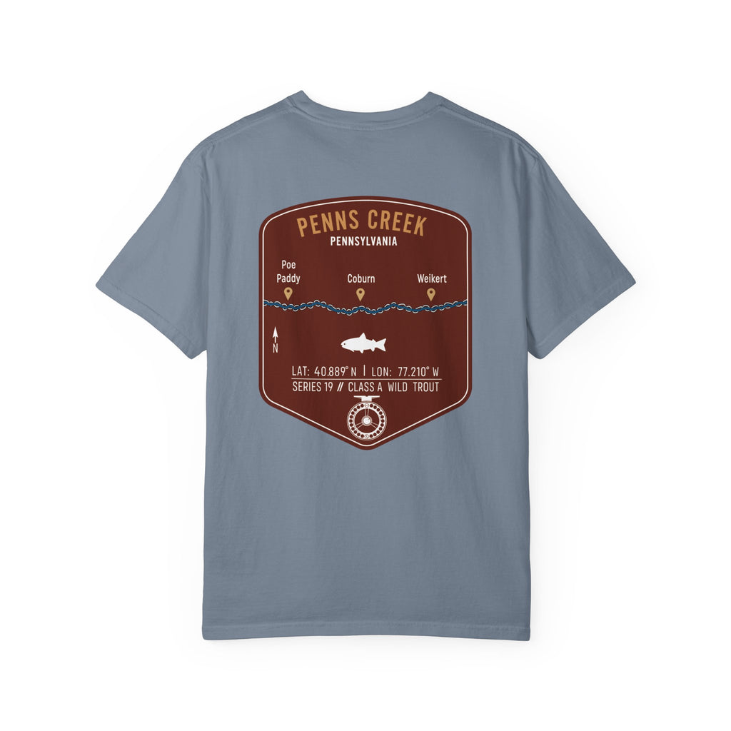 Penns Creek PA Fly Fishing T-Shirt - Vintage Class A Wild Trout Angler Design - Poe Paddy & Coburn Pennsylvania Outdoor Adventure Tee