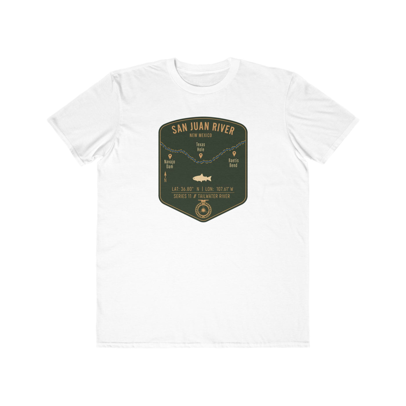 San Juan River Fishing Map | Lightweight Cotton Trout Tee