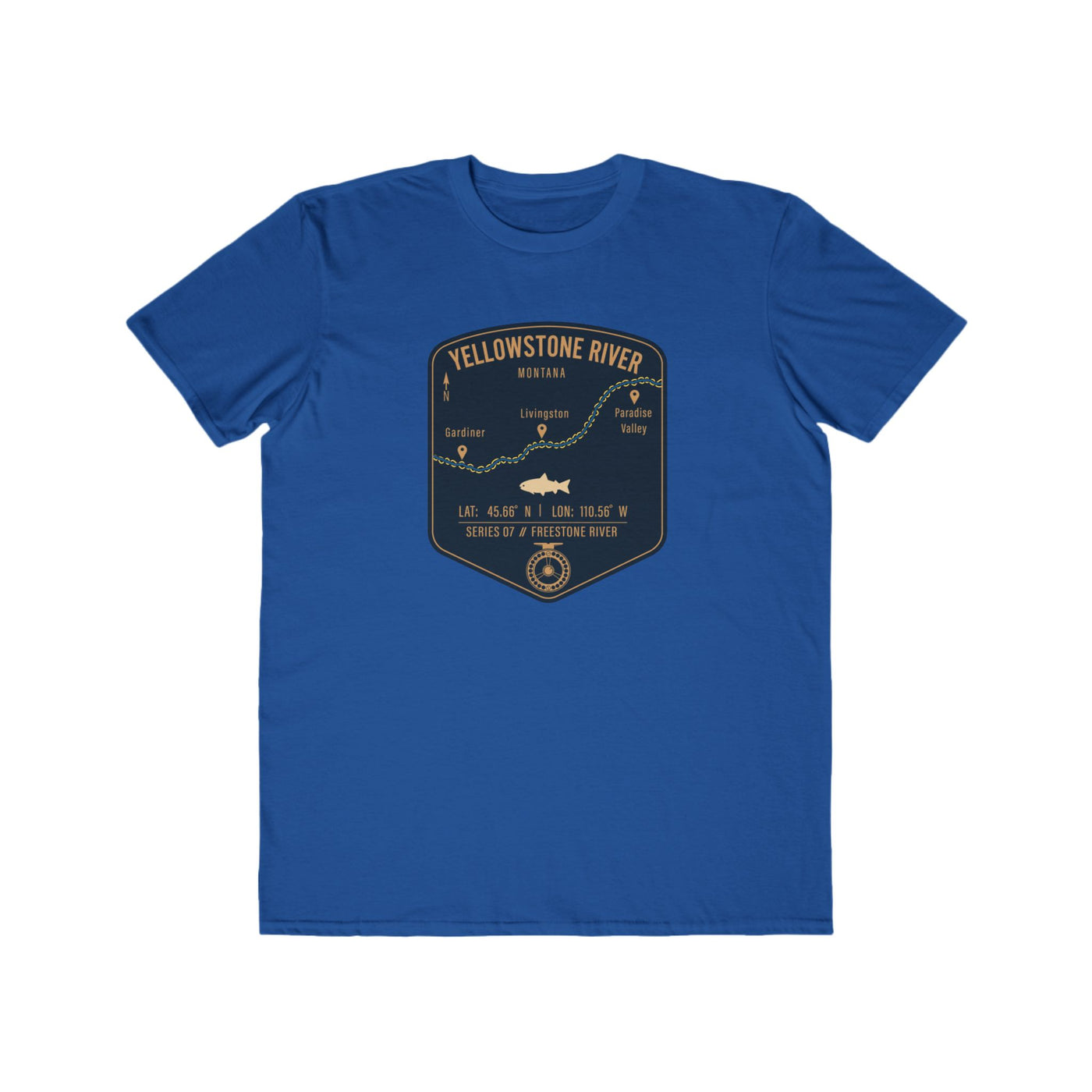 Yellowstone Fishing Map | Lightweight Cotton Trout Tee