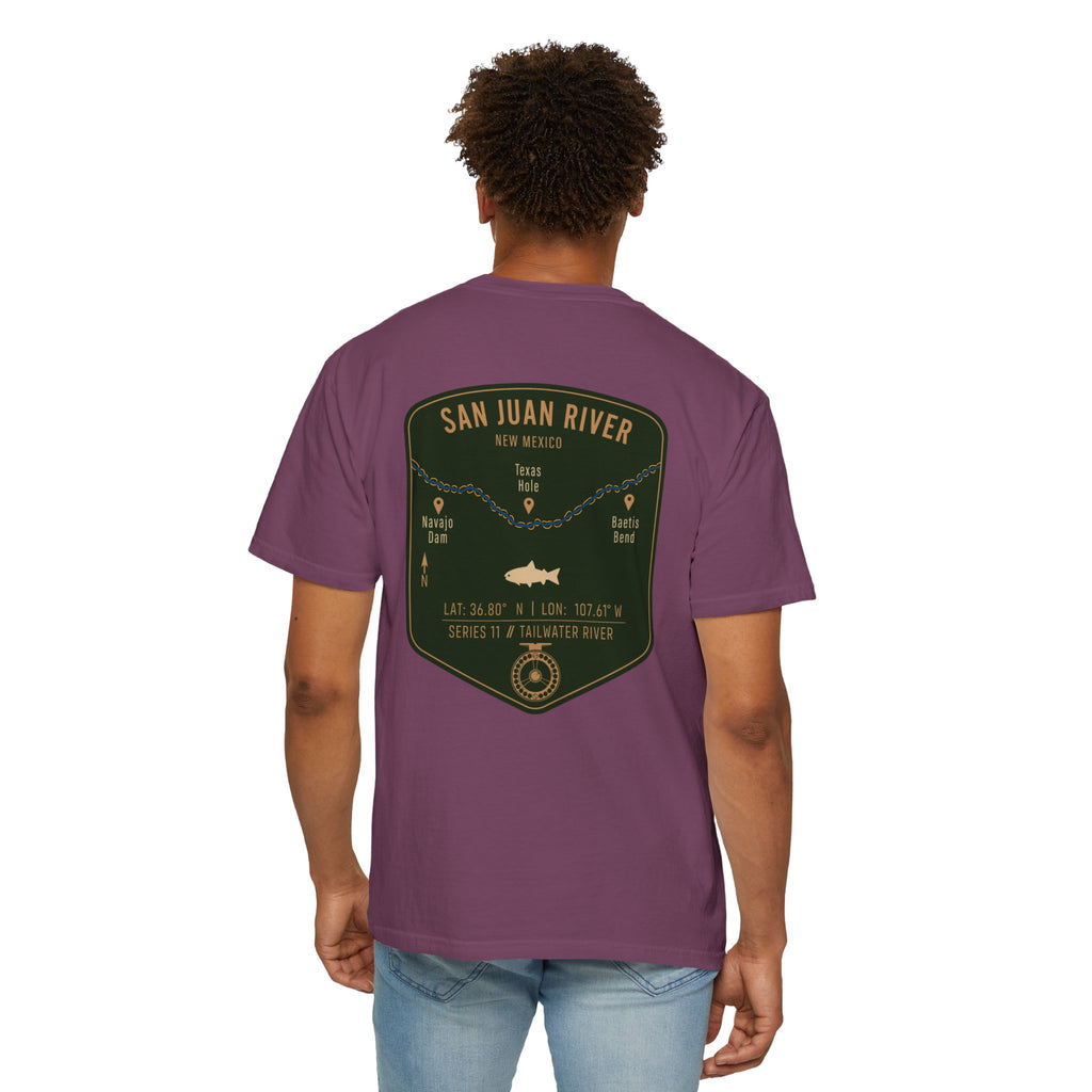 San Juan River New Mexico Fly Fishing T-Shirt - Navajo Dam & Texas Hole Angler Gift - Vintage Tailwater Series Graphic Tee