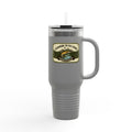 Learning to Fly (Fish) Fishing Badge Travel Mug | 40oz Insulated Tumbler