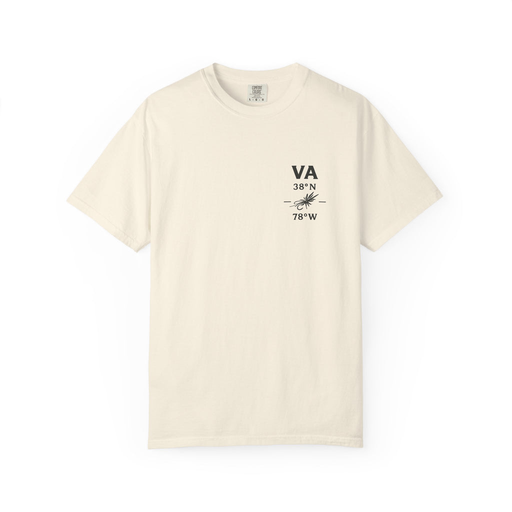 Virginia - State Fly Fishing Badge — Rugged Cotton Tee