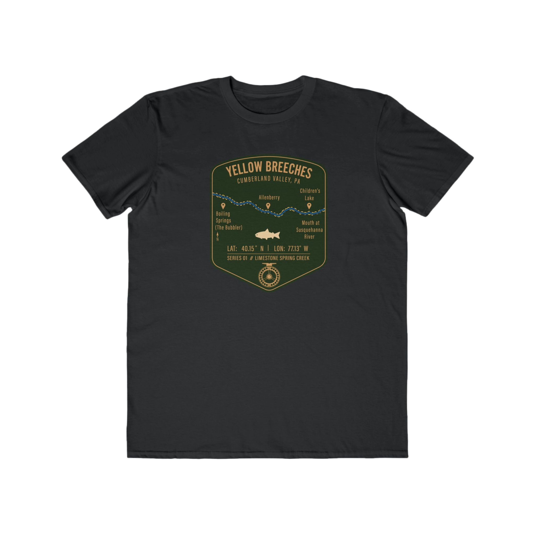 Yellow Breeches Fishing Map | Lightweight Cotton Trout Tee