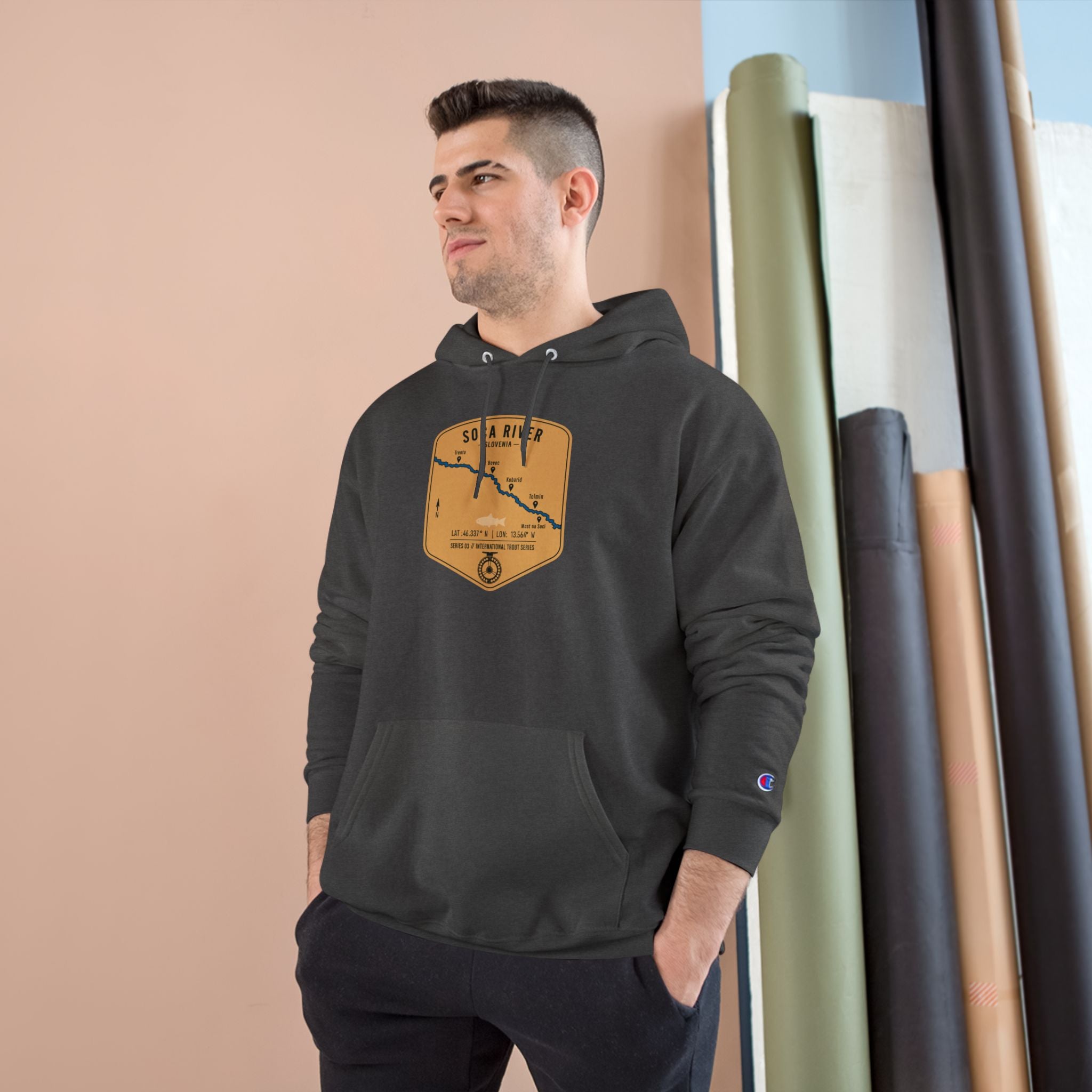 Global Series - Soca River Slovenia Patch Graphic Hoodie | Outdoor Adventure