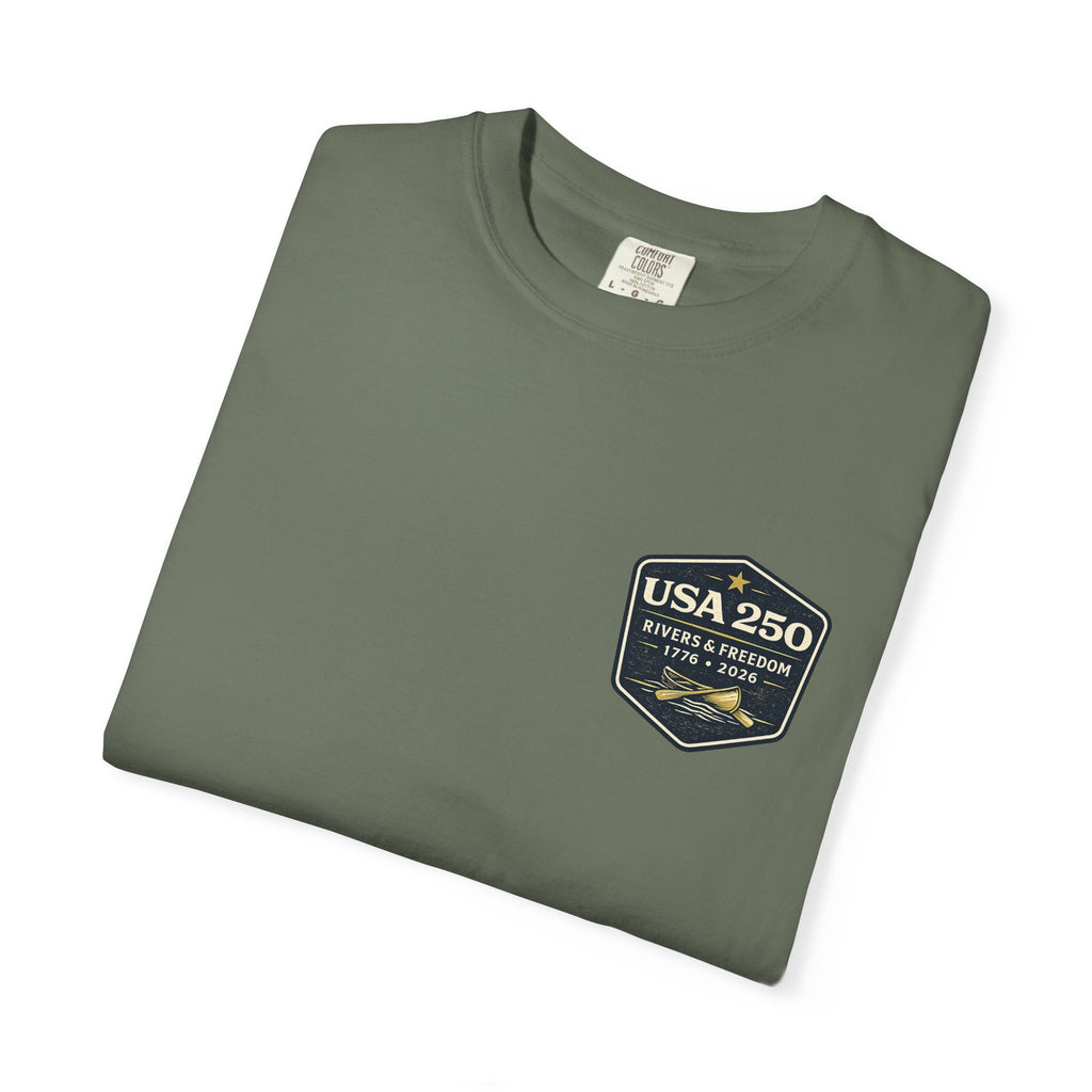 USA 250 River Heritage | Dark Back Badge Rugged Cotton Tee
