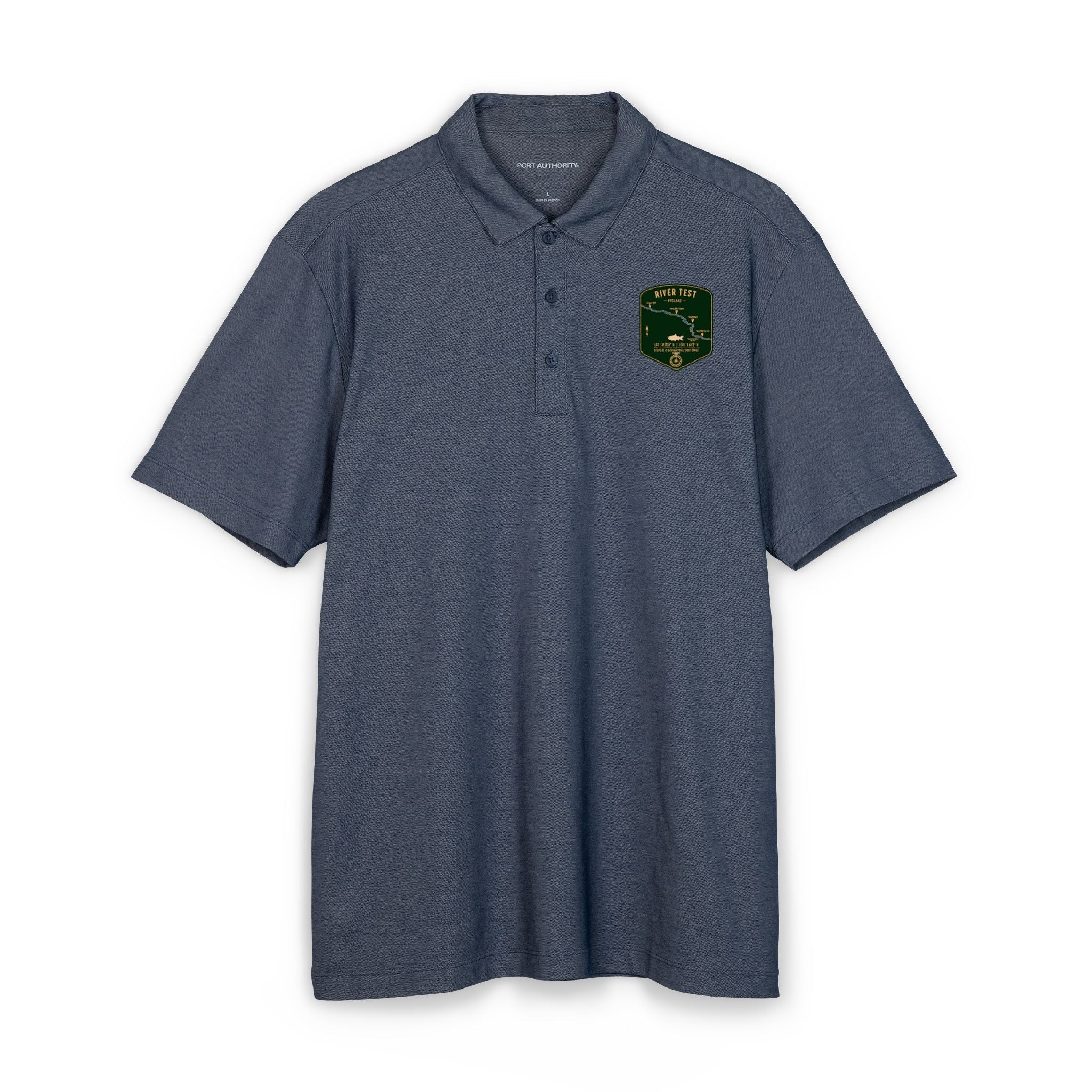 Global Series - River Test Fishing Map Polo | Port Authority® Fine Pique Blend