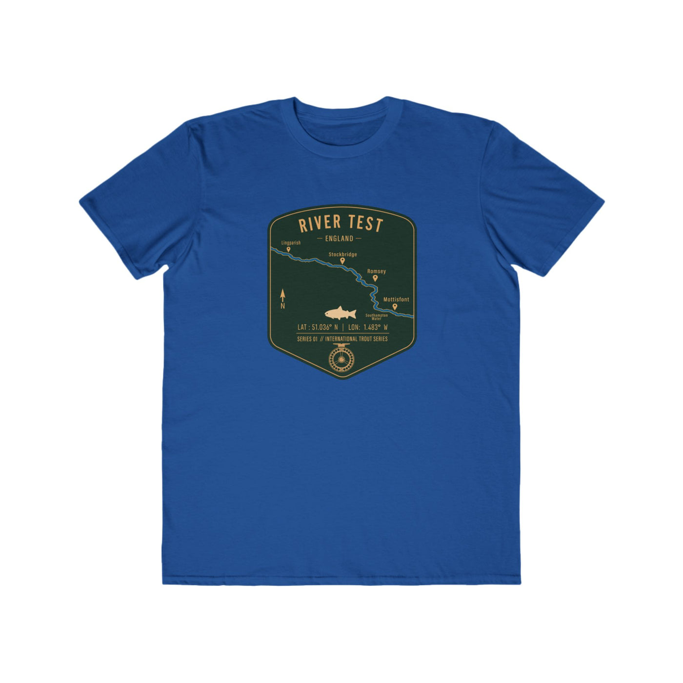 Global Series - River Test England Fishing Map | Lightweight Cotton Trout Tee