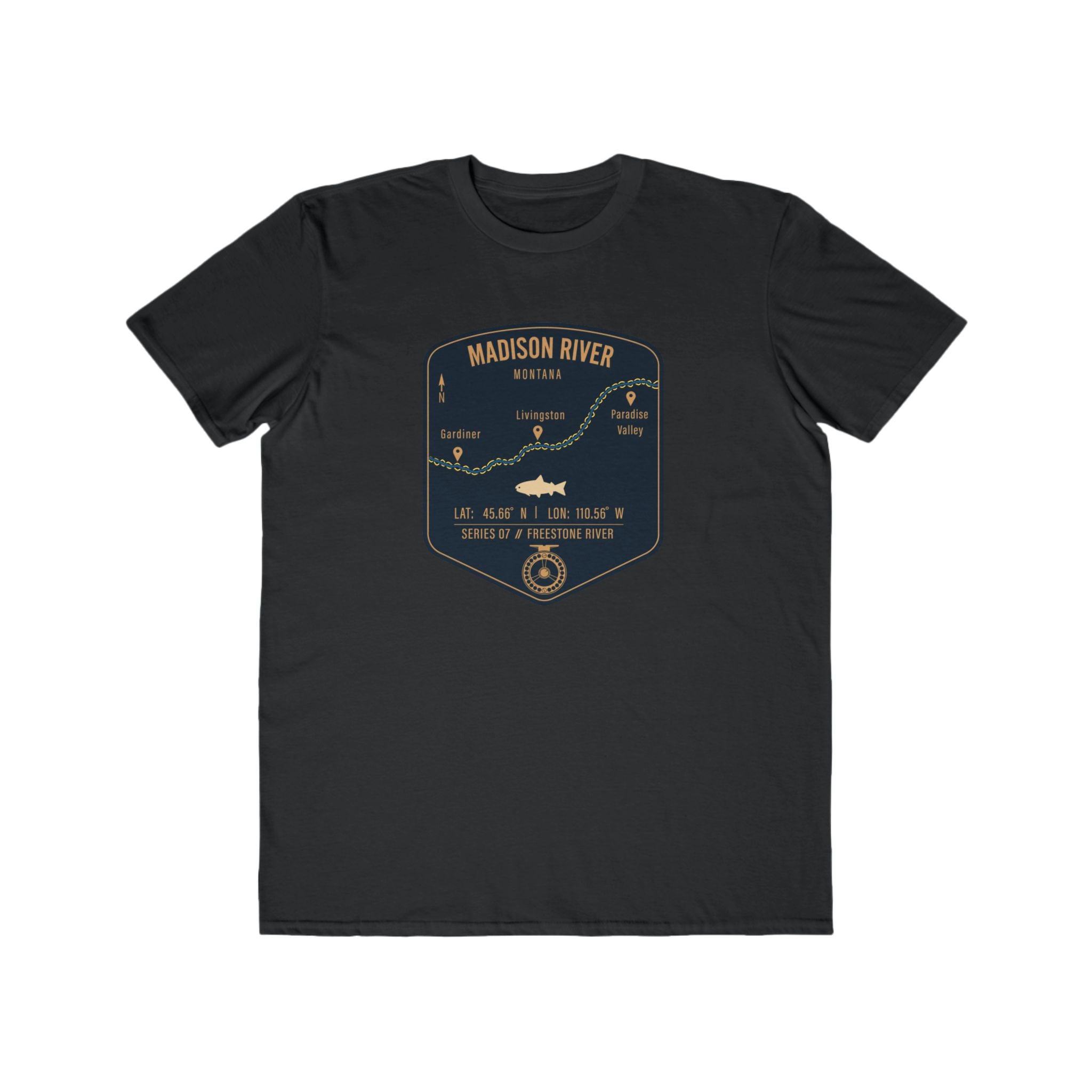 Madison River Fishing Map | Lightweight Cotton Trout Tee