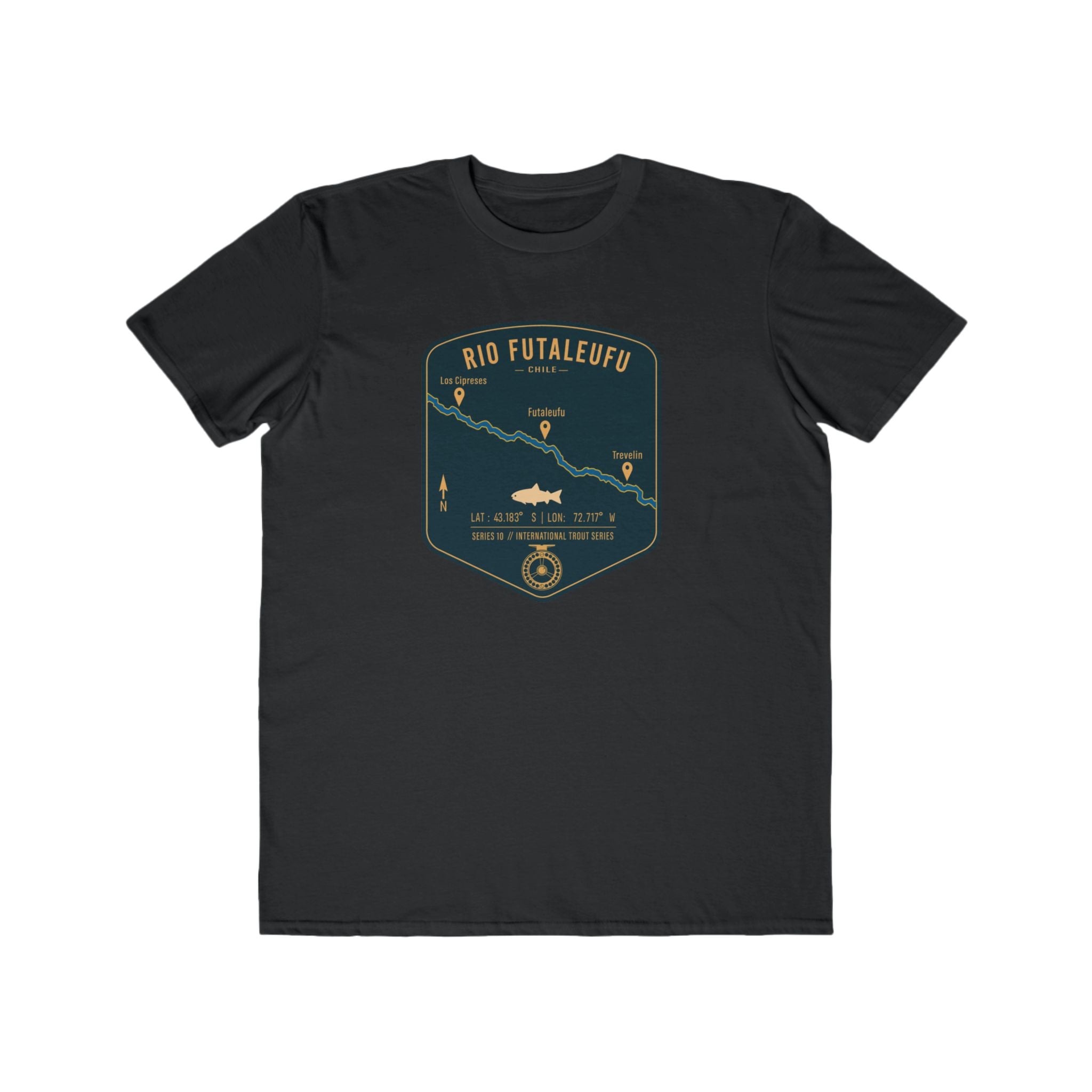 Global Series - Rio Futaleufu Chile Fishing Map | Lightweight Cotton Trout Tee
