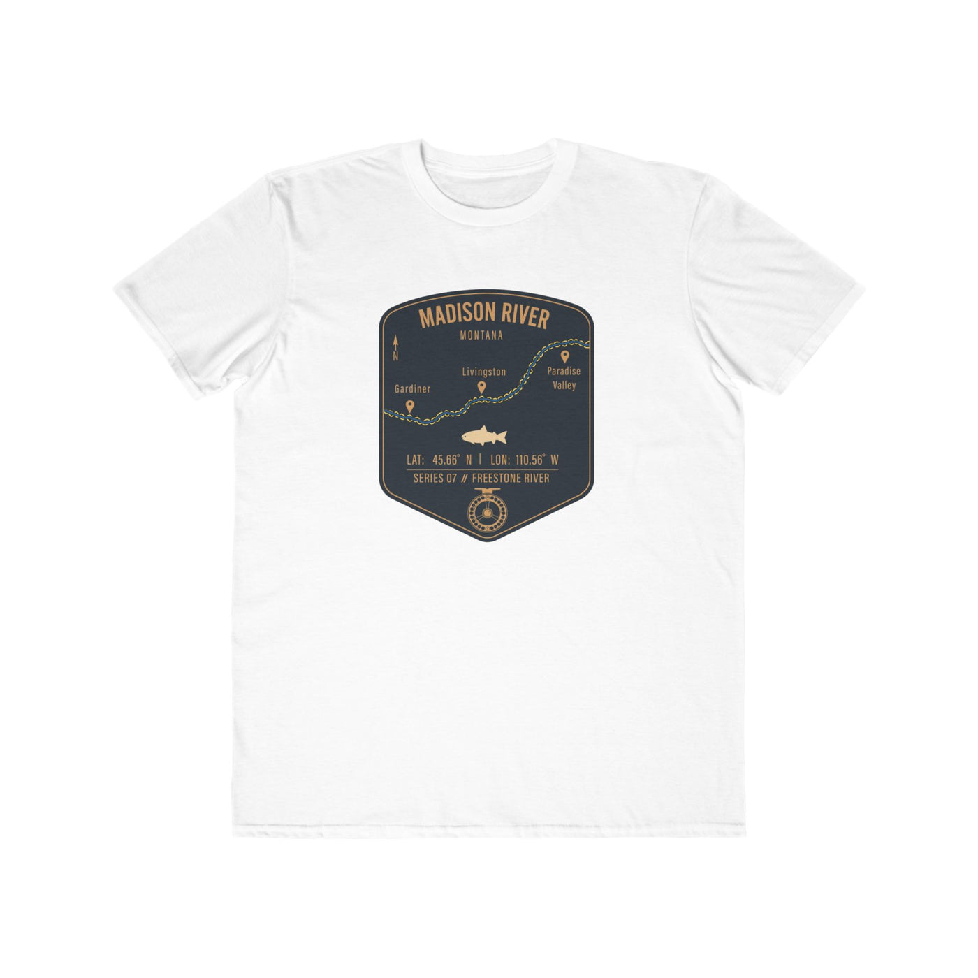 Madison River Fishing Map | Lightweight Cotton Trout Tee