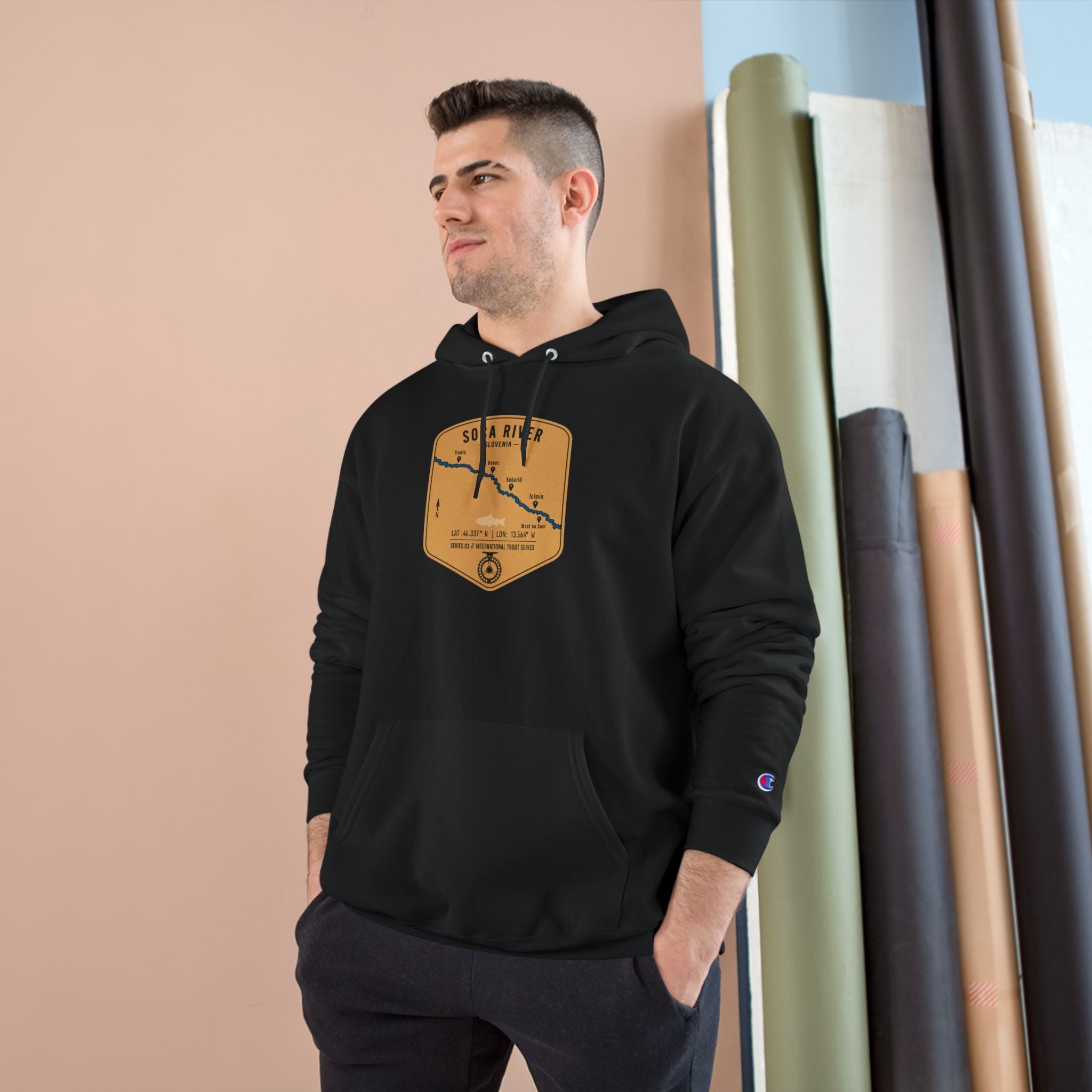 Global Series - Soca River Slovenia Patch Graphic Hoodie | Outdoor Adventure