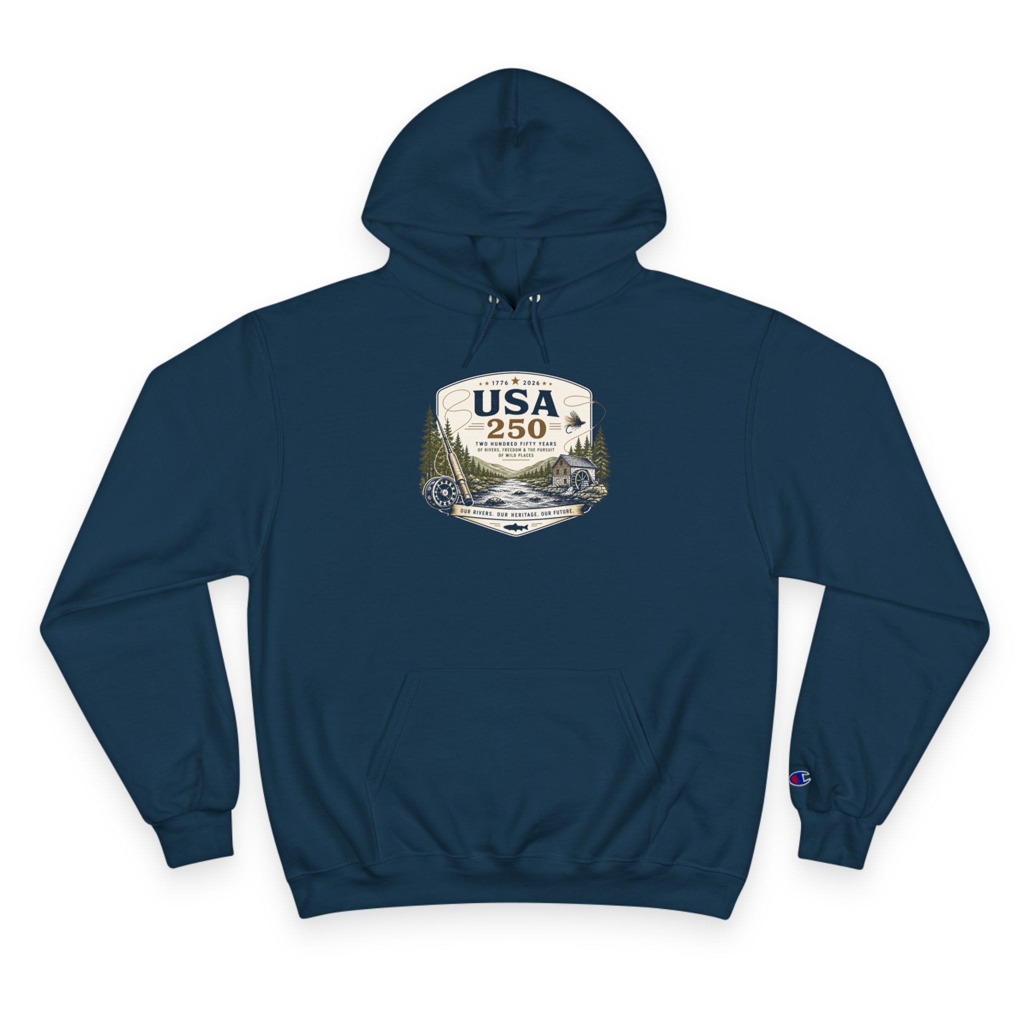 USA 250 River Heritage | Light Badge Graphic Hoodie