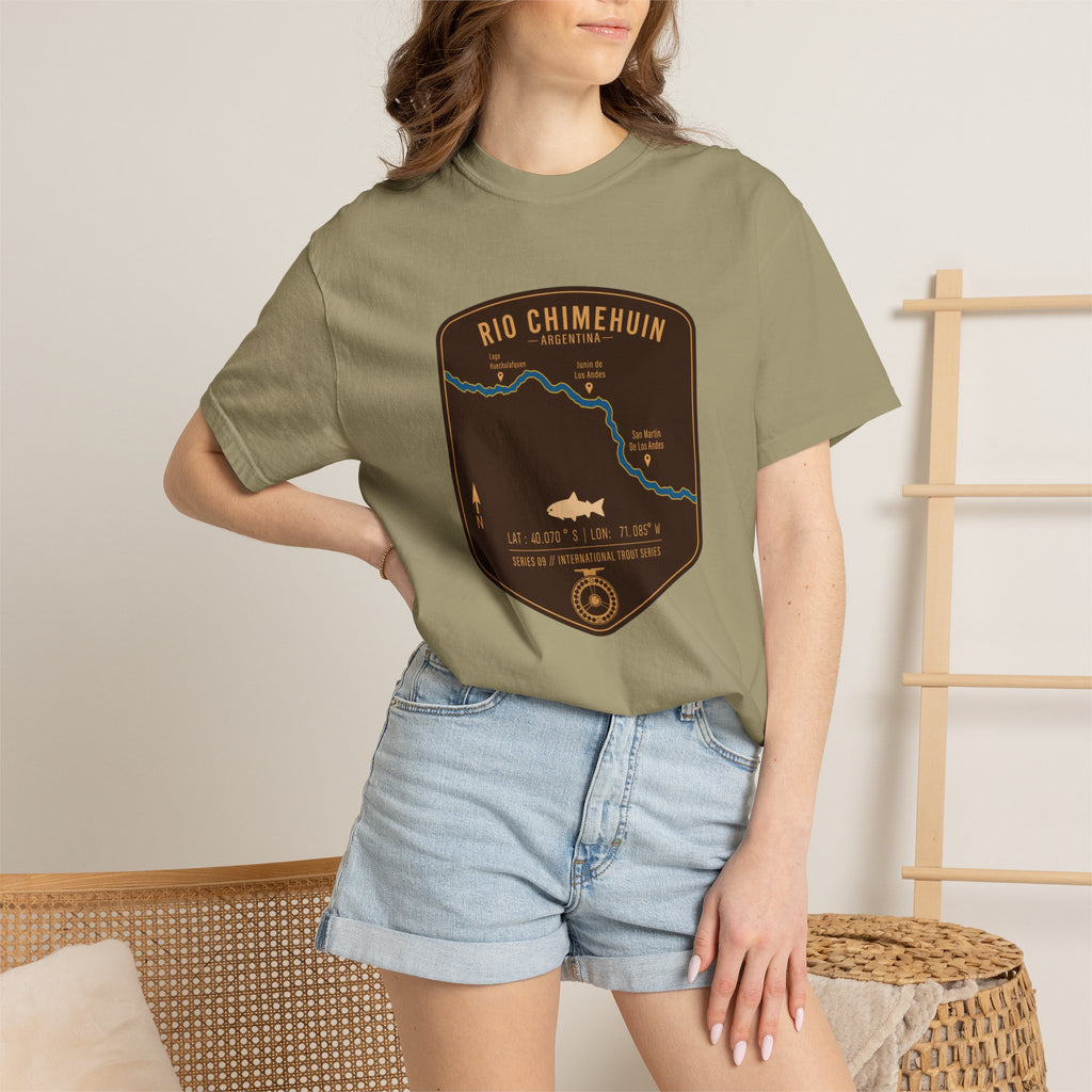 Global Series - Chimehuin River Argentina Fishing Map | Rugged Cotton Trout Tee