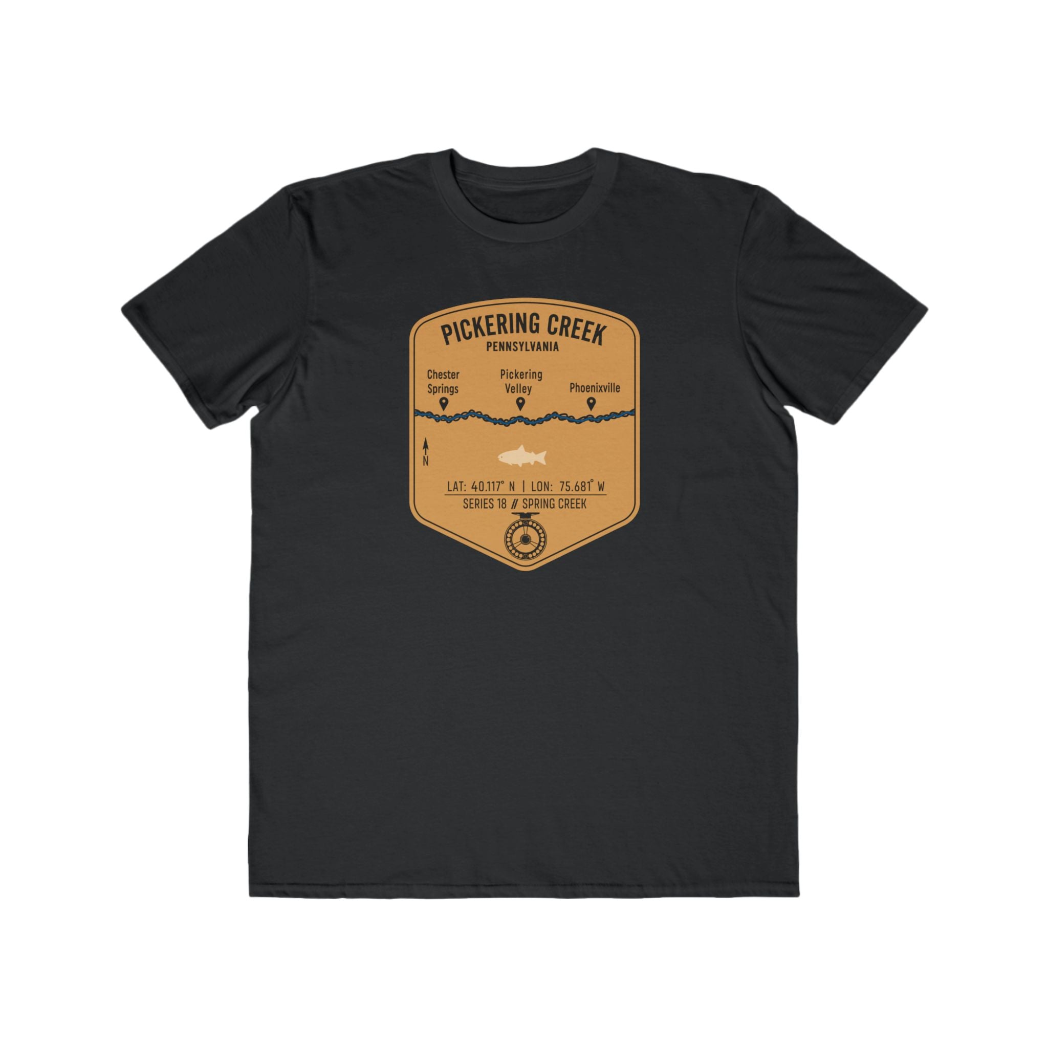 Pickering Creek Fishing Map | Lightweight Cotton Trout Tee