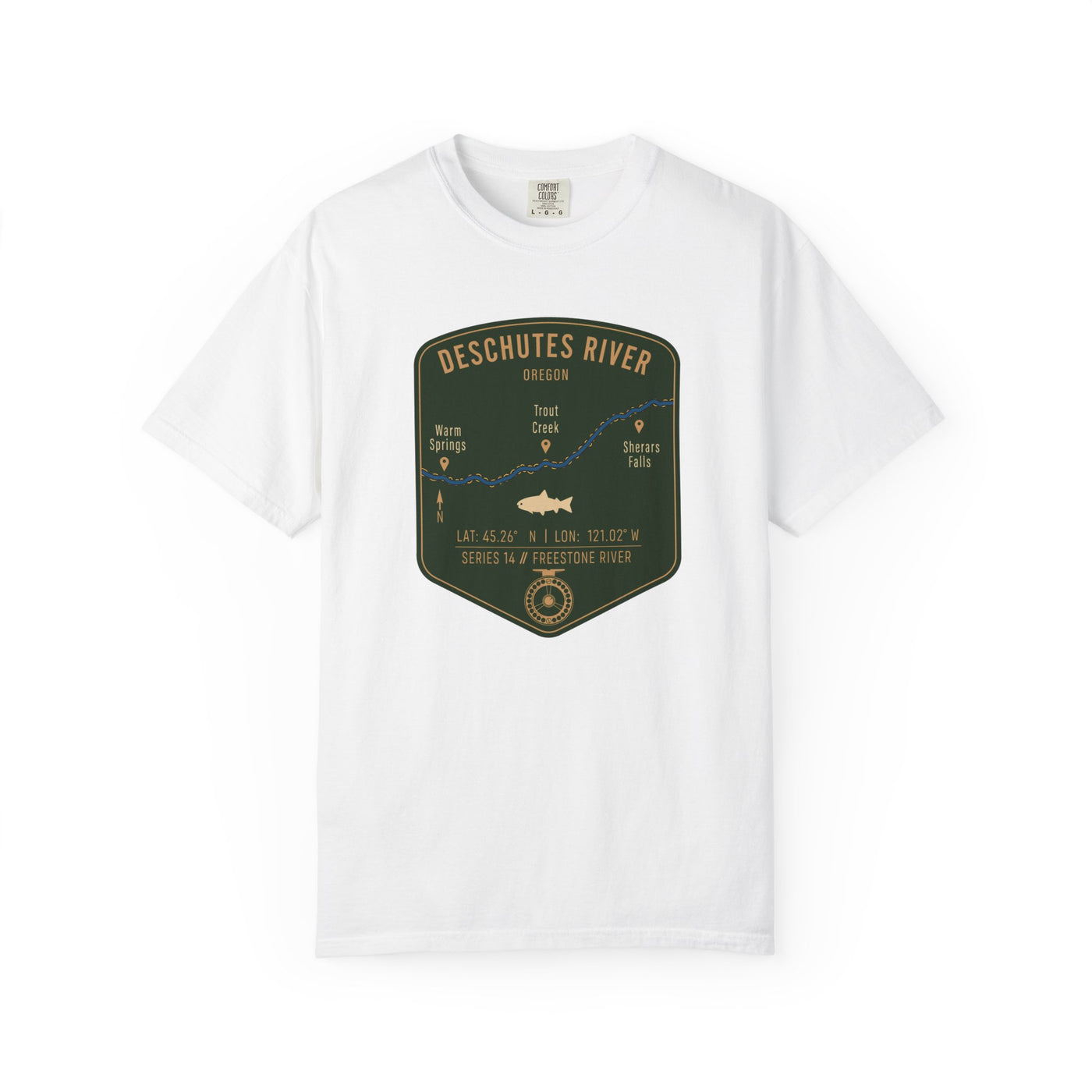Deschutes River Fishing Map | Rugged Cotton Trout Tee