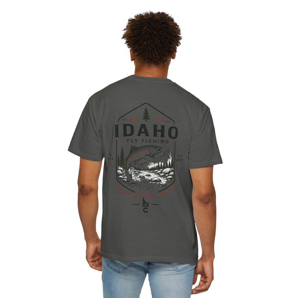 Idaho - State Fly Fishing Badge — Rugged Cotton Tee