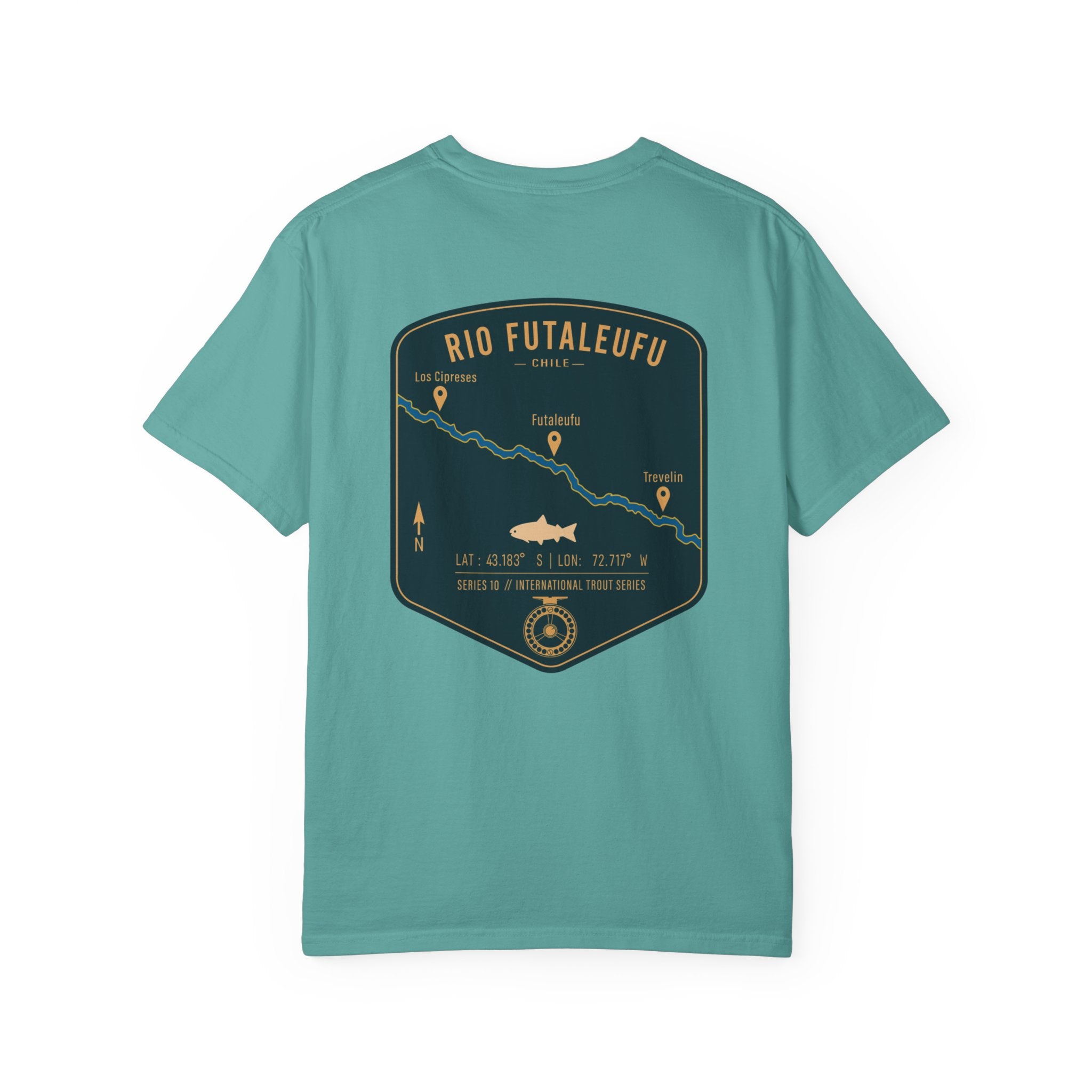 Rio Futaleufu Chile Fly Fishing T-Shirt - Patagonia International Trout Series Graphic Tee - Ultimate Gift for Anglers
