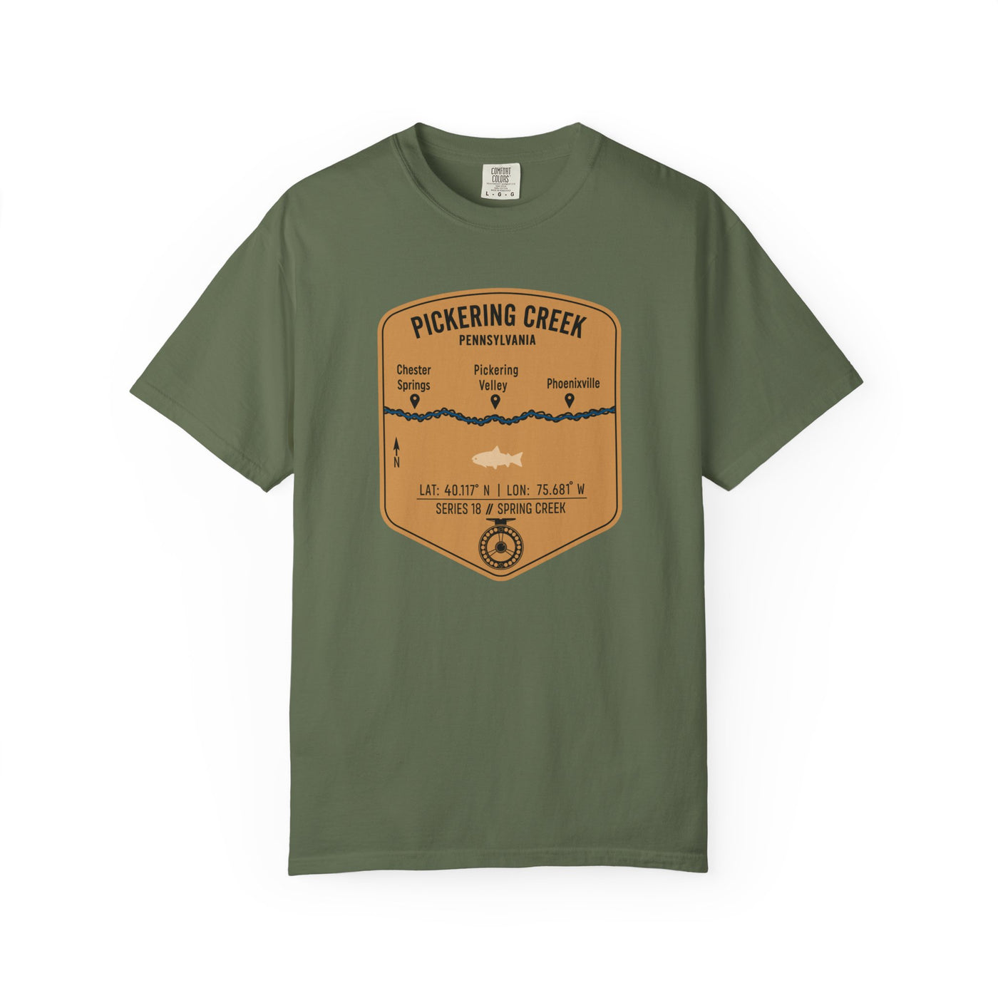 Pickering Creek Fishing Map | Rugged Cotton Trout Tee
