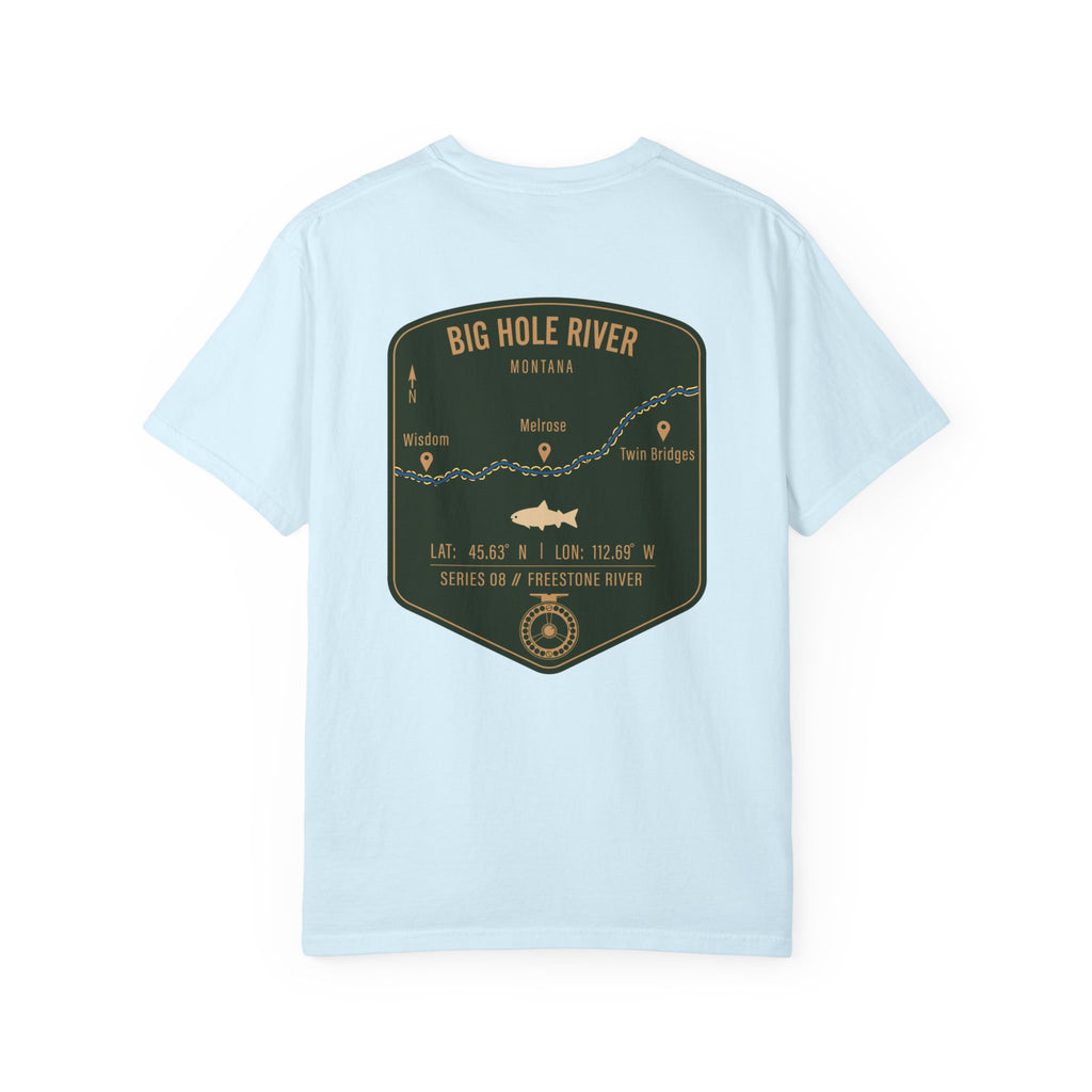 Big Hole River Montana Fly Fishing T-Shirt - Vintage Freestone River Map Tee - Premium Angler Gift
