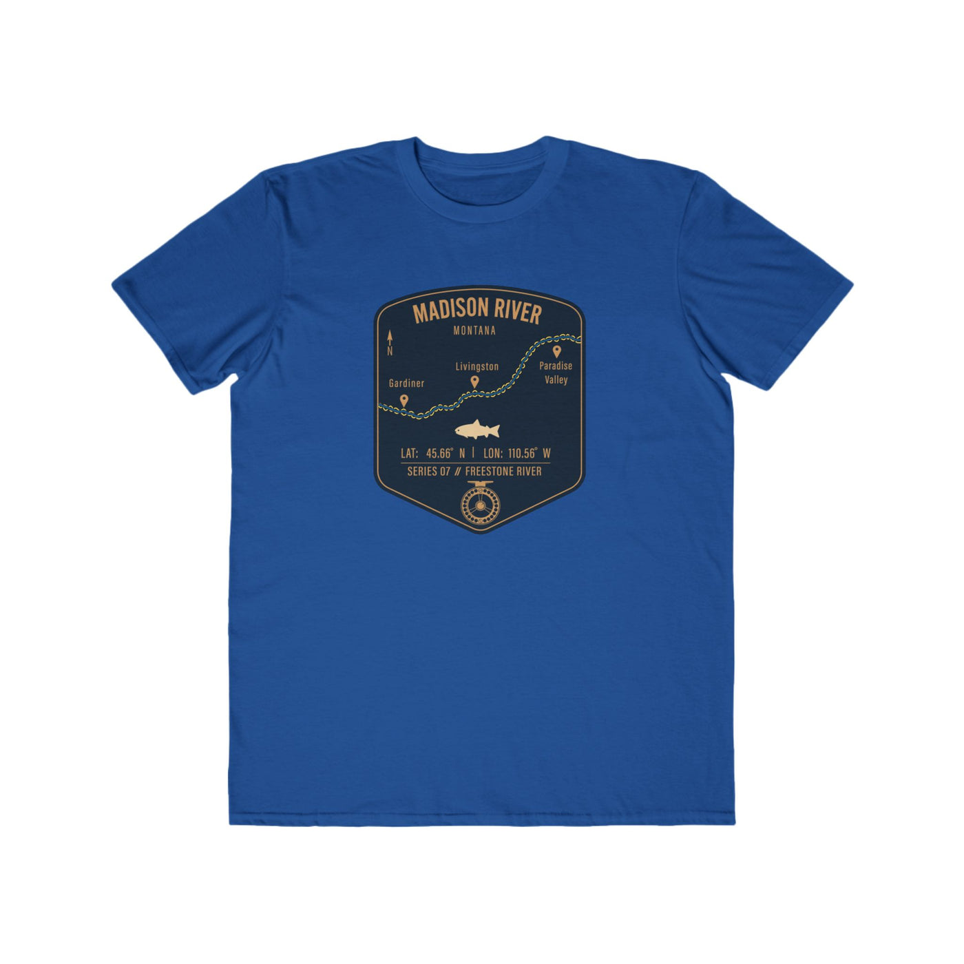 Madison River Fishing Map | Lightweight Cotton Trout Tee