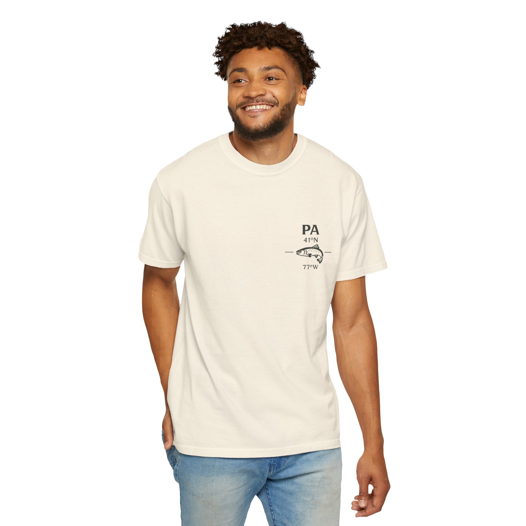 Spring Creek State College PA Fly Fishing T-Shirt - Fisherman's Paradise Trout Map Tee - Premium Pennsylvania Outdoor Apparel