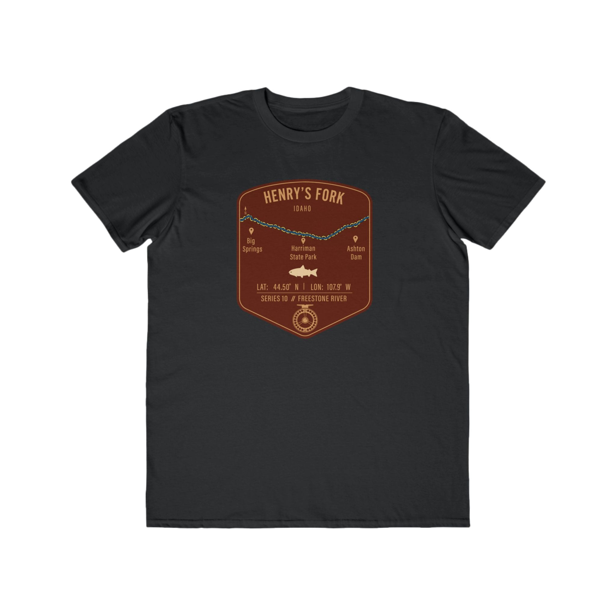 Henry's Fork Fishing Map | Lightweight Cotton Trout Tee