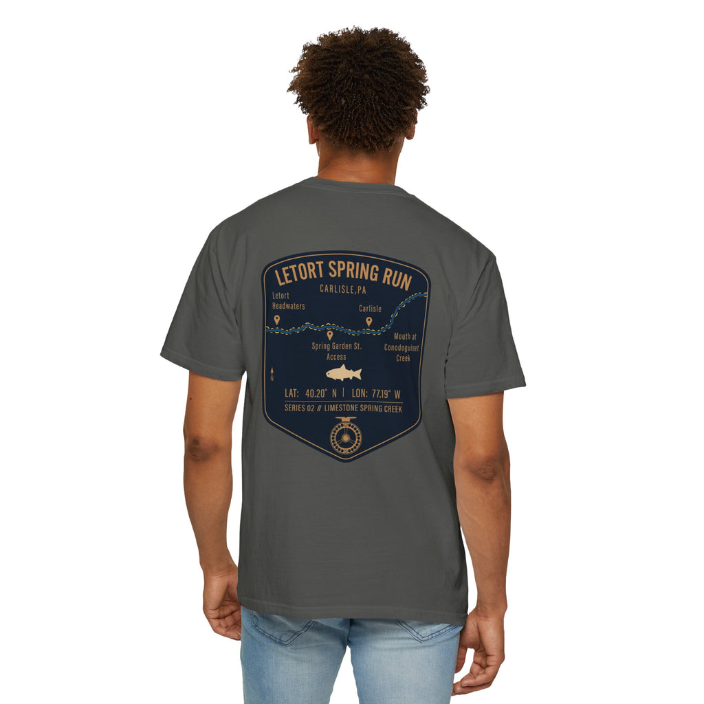 LeTort Spring Run Fly Fishing T-Shirt - Carlisle PA Trout Fishing Tee - Vintage Limestone Creek Angler Graphic Shirt