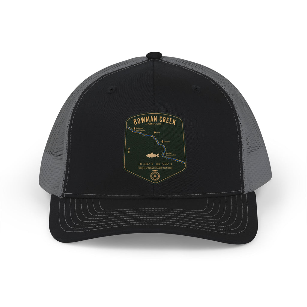Bowman Creek PA patch Fishing Map Trucker Hat | Richardson 112