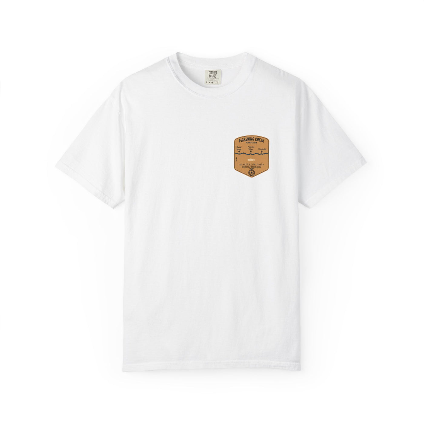Pickering Creek Fishing Map Pocket-Size Patch — Rugged Cotton Tee