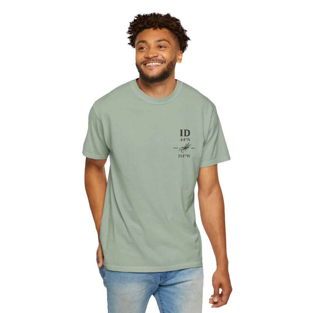 Idaho - State Fly Fishing Badge — Rugged Cotton Tee